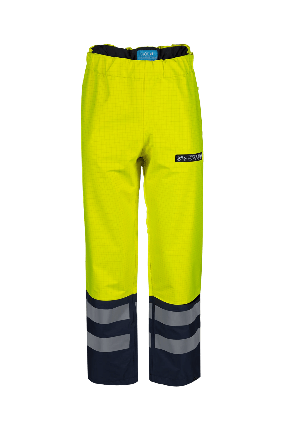 Sioen PRO Hovi in High-vis yellow/Navy blue, front view