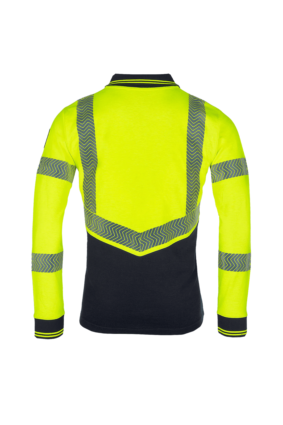 Sioen PRO Epsom in High-vis yellow/Navy blue, back view