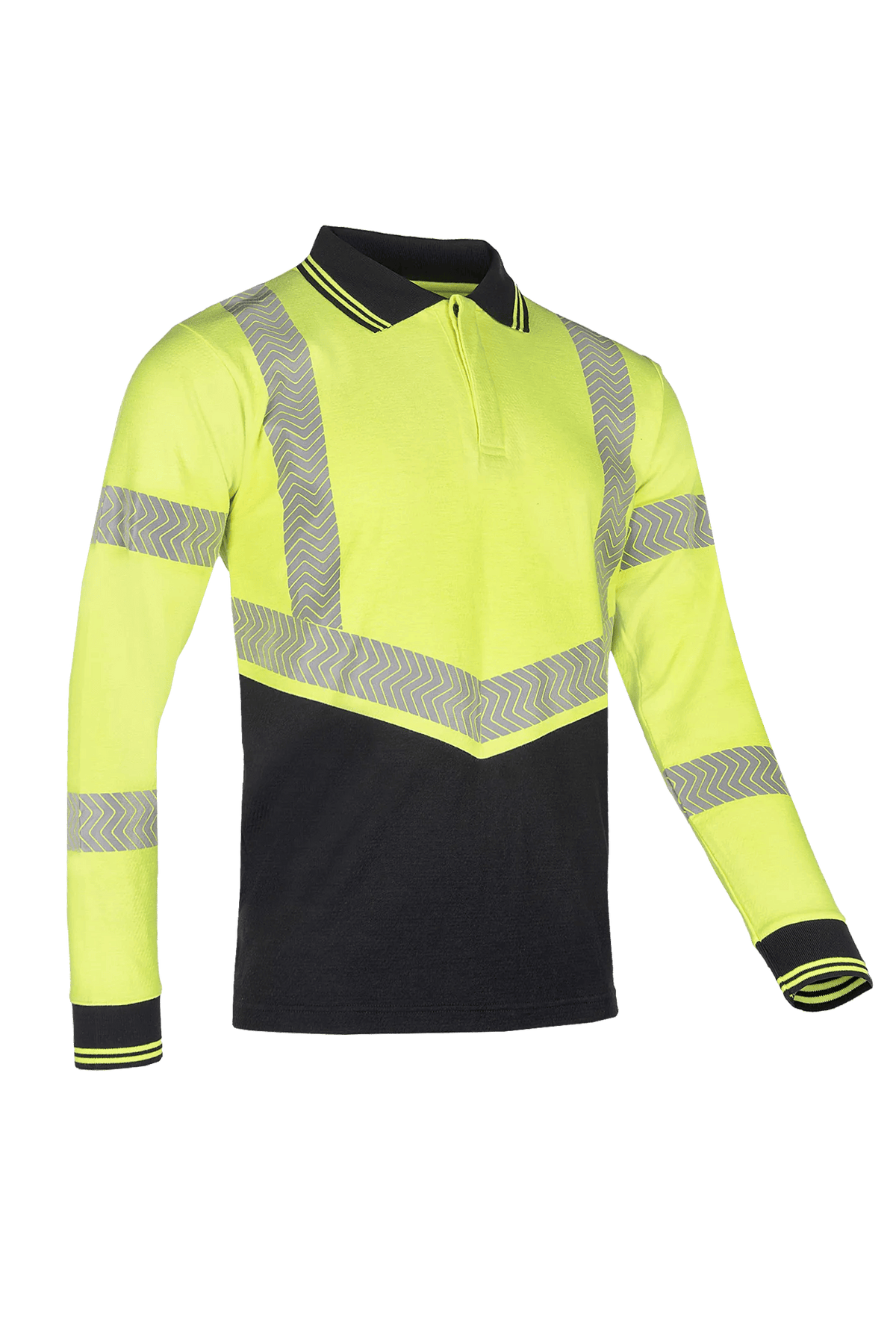 Sioen PRO Epsom in High-vis yellow/Navy blue, side view