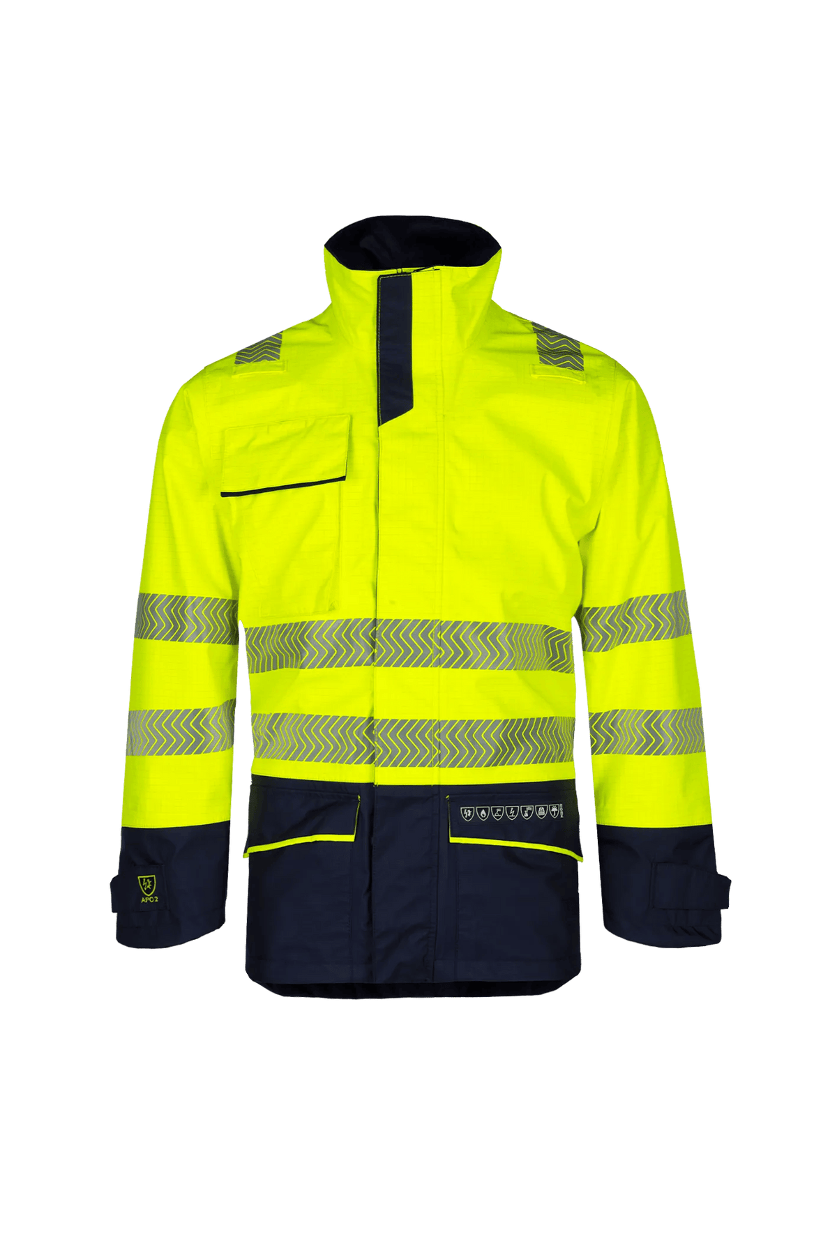 Sioen PRO Talsi in High-vis yellow/Navy blue, front view