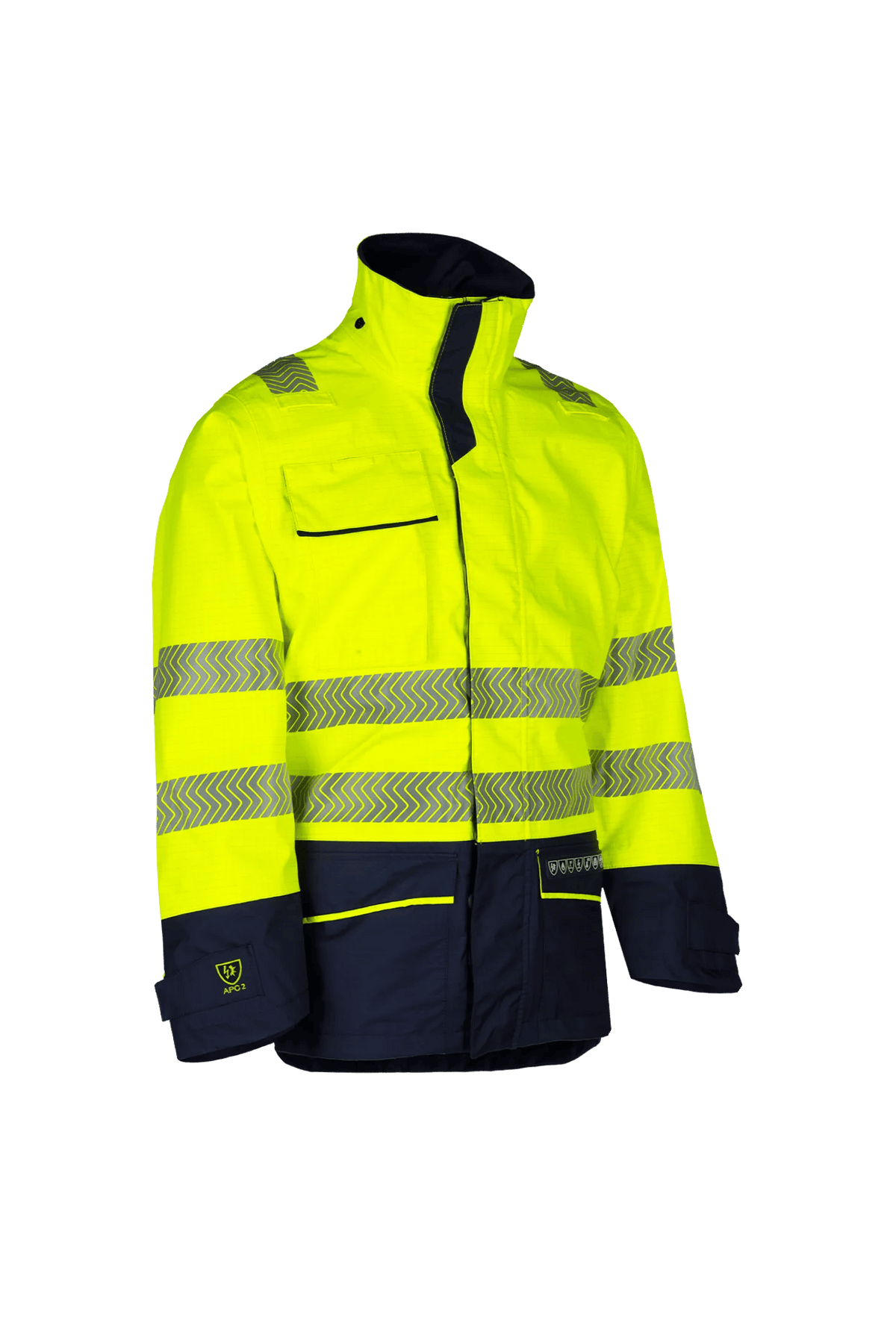 Sioen PRO Talsi in High-vis yellow/Navy blue, side view