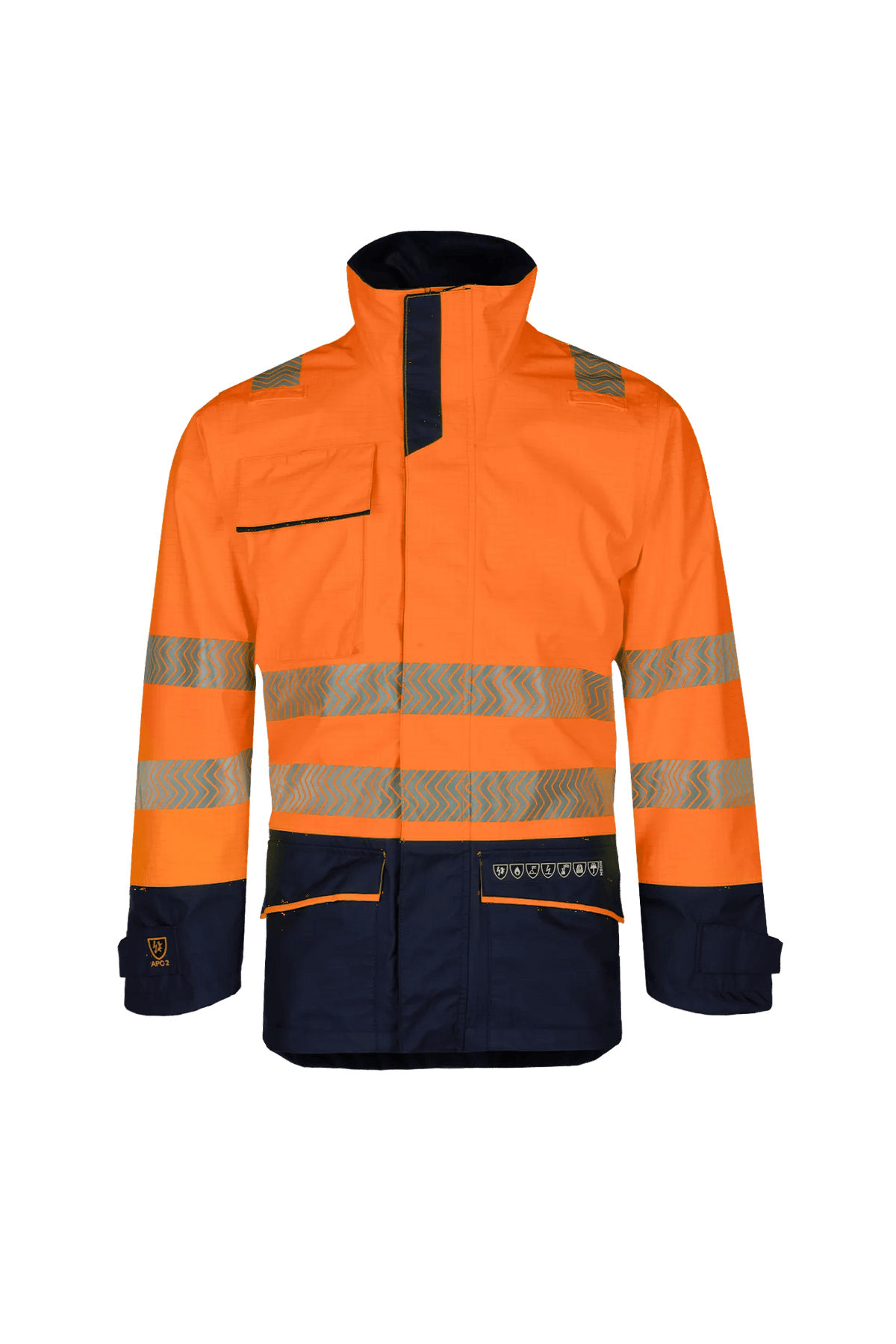 Sioen PRO Talsi in High-vis orange/Navy blue, front view