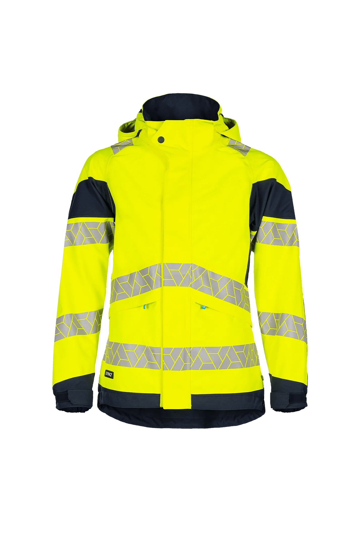 SYNQ Jacklight Women in High-vis yellow/Navy blue, front view