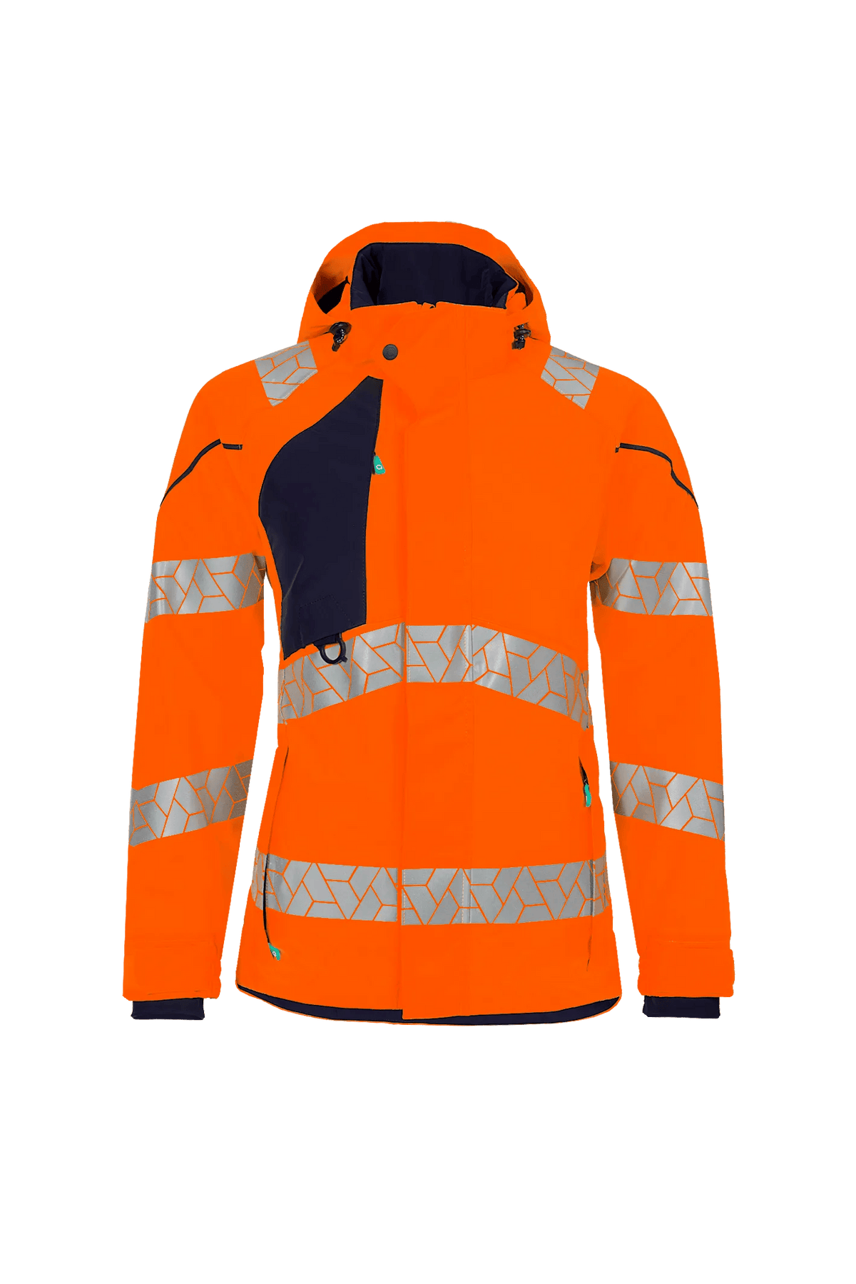 SYNQ Qrux Women in High-vis orange/Navy blue, front view