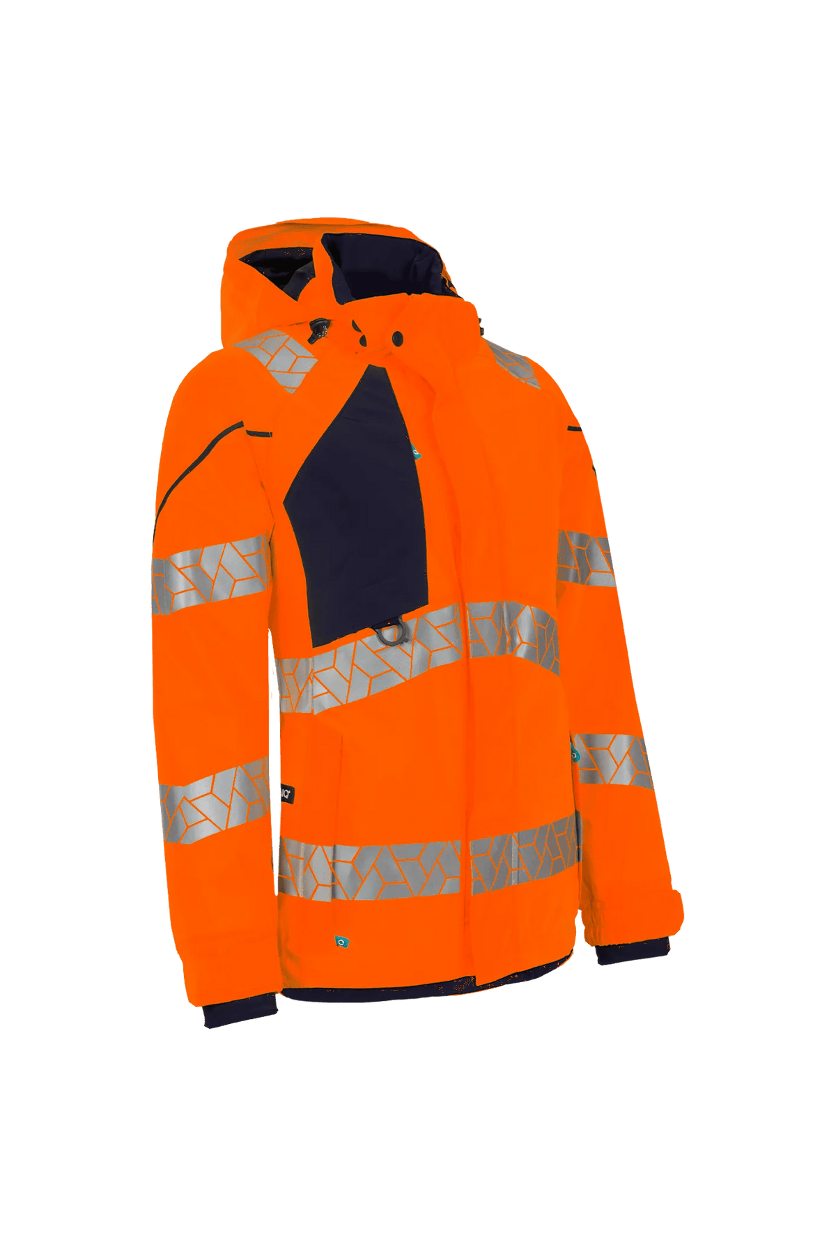 SYNQ Qrux Women in High-vis orange/Navy blue, side view