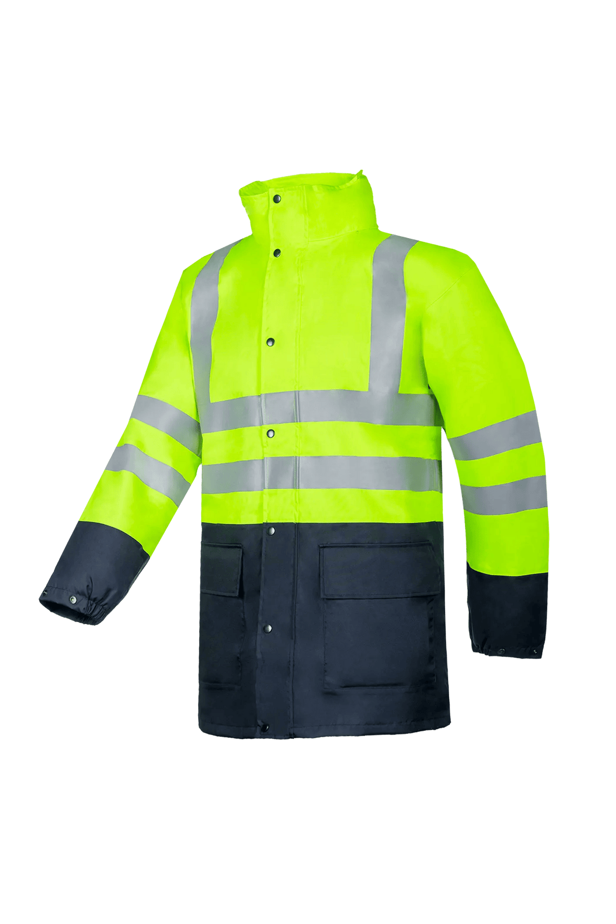 Sioen Belvill in High-vis yellow/Navy blue, side view