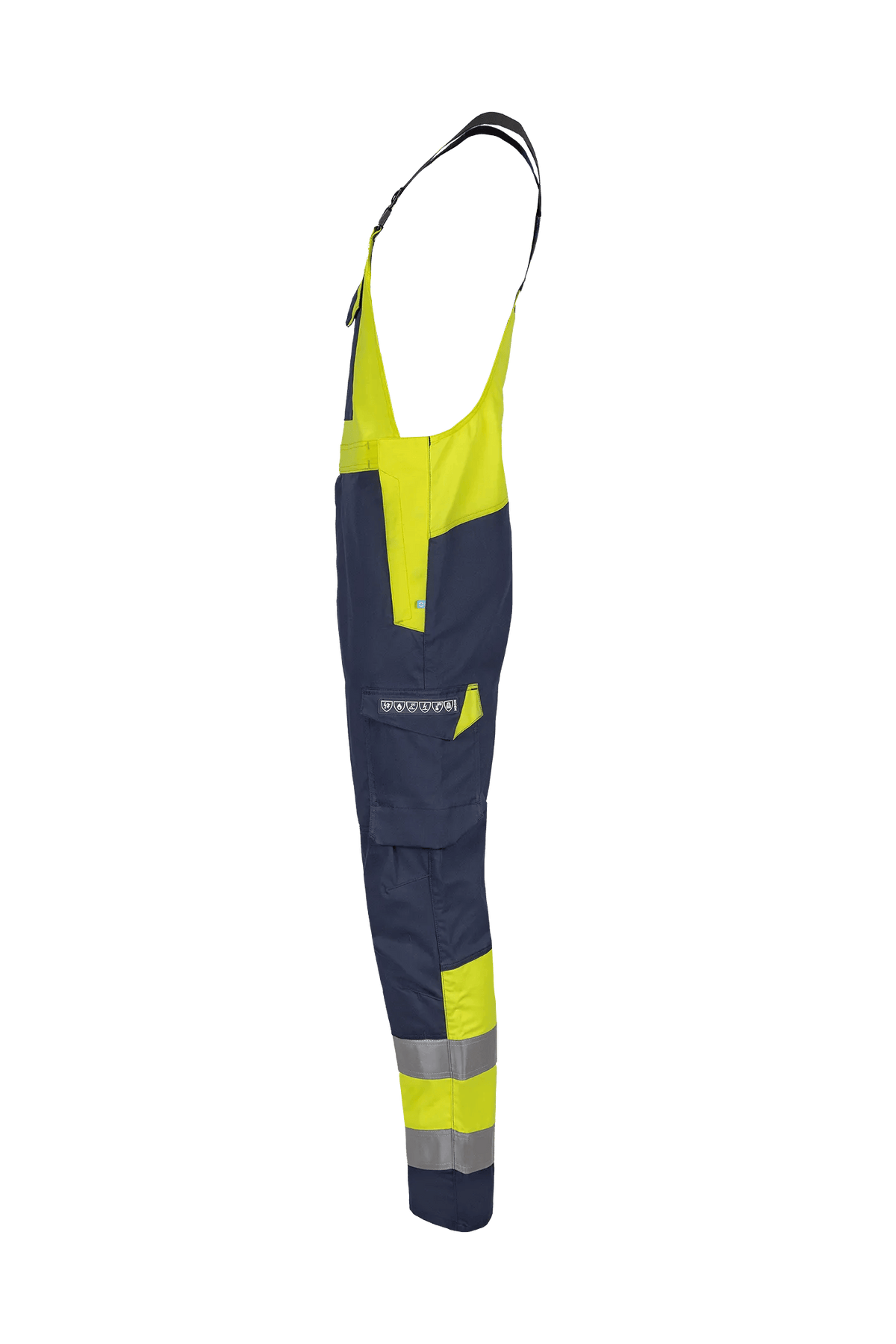 Sioen PRO B-Navi in Navy blue/High-vis yellow, side view