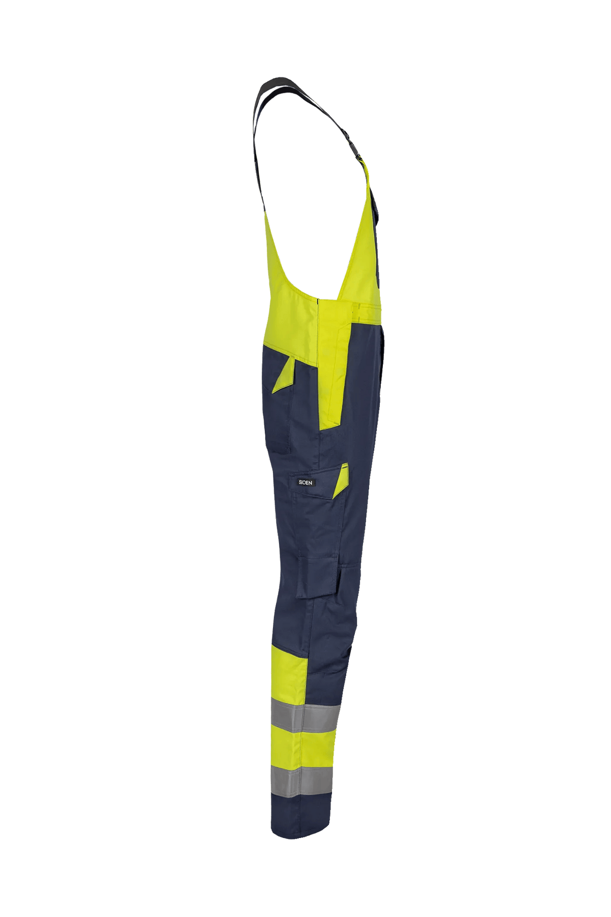 Sioen PRO B-Navi in Navy blue/High-vis yellow, side view
