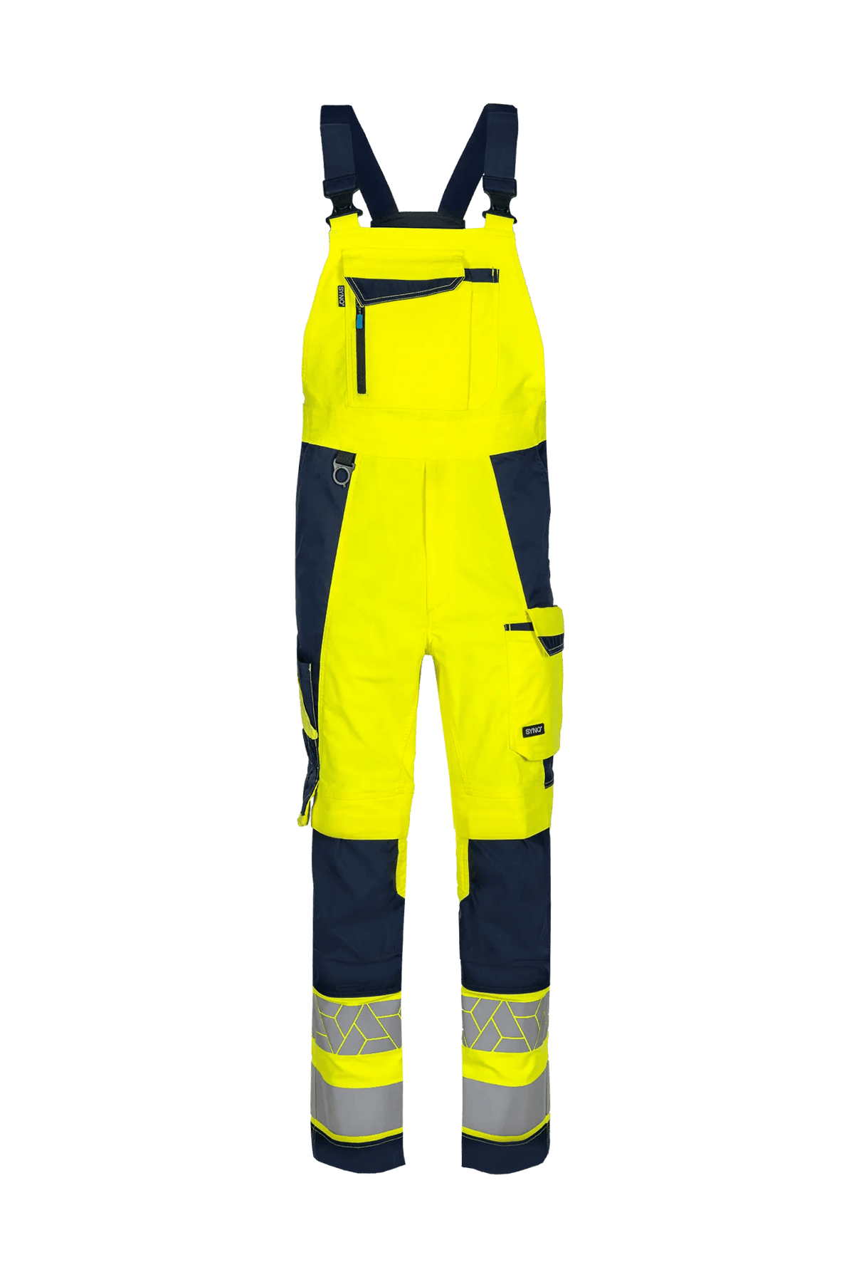 SYNQ Behold in High-vis yellow/Navy blue, front view