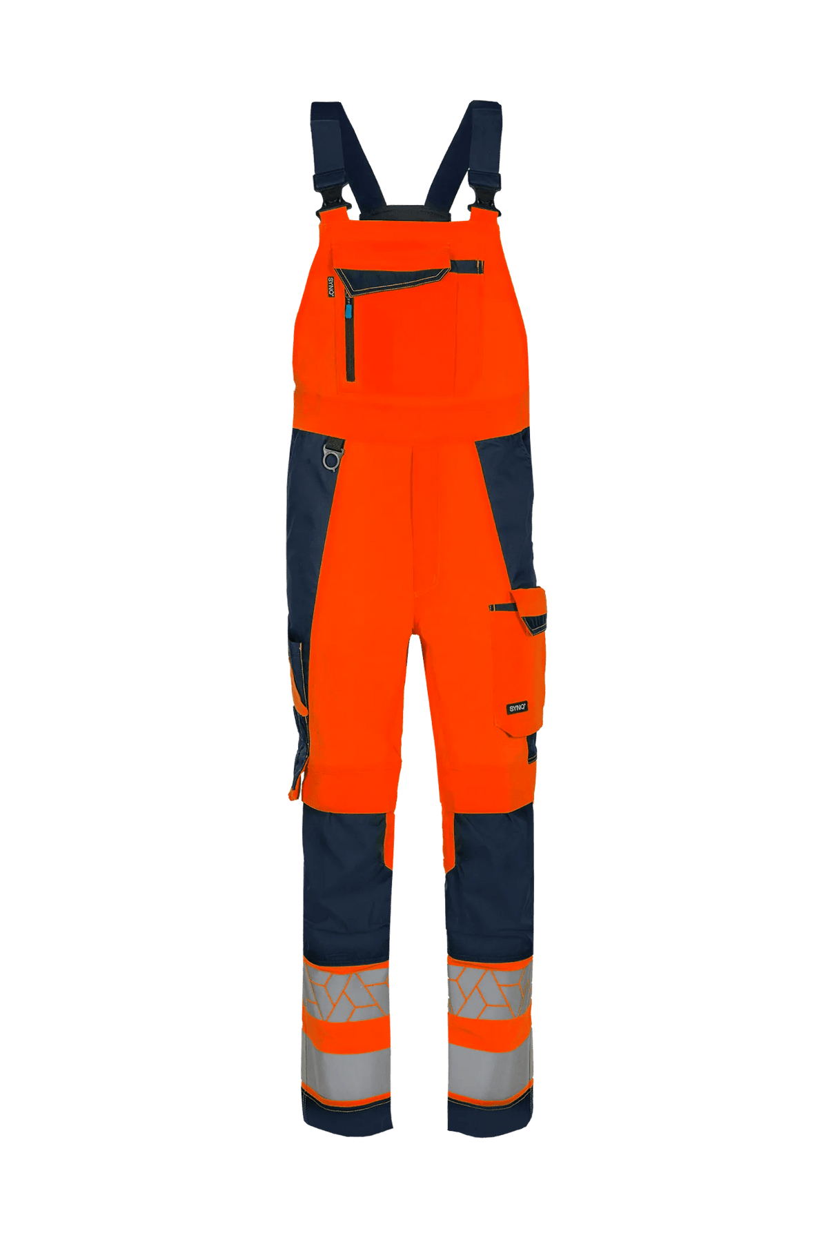 SYNQ Behold in High-vis orange/Navy blue, front view