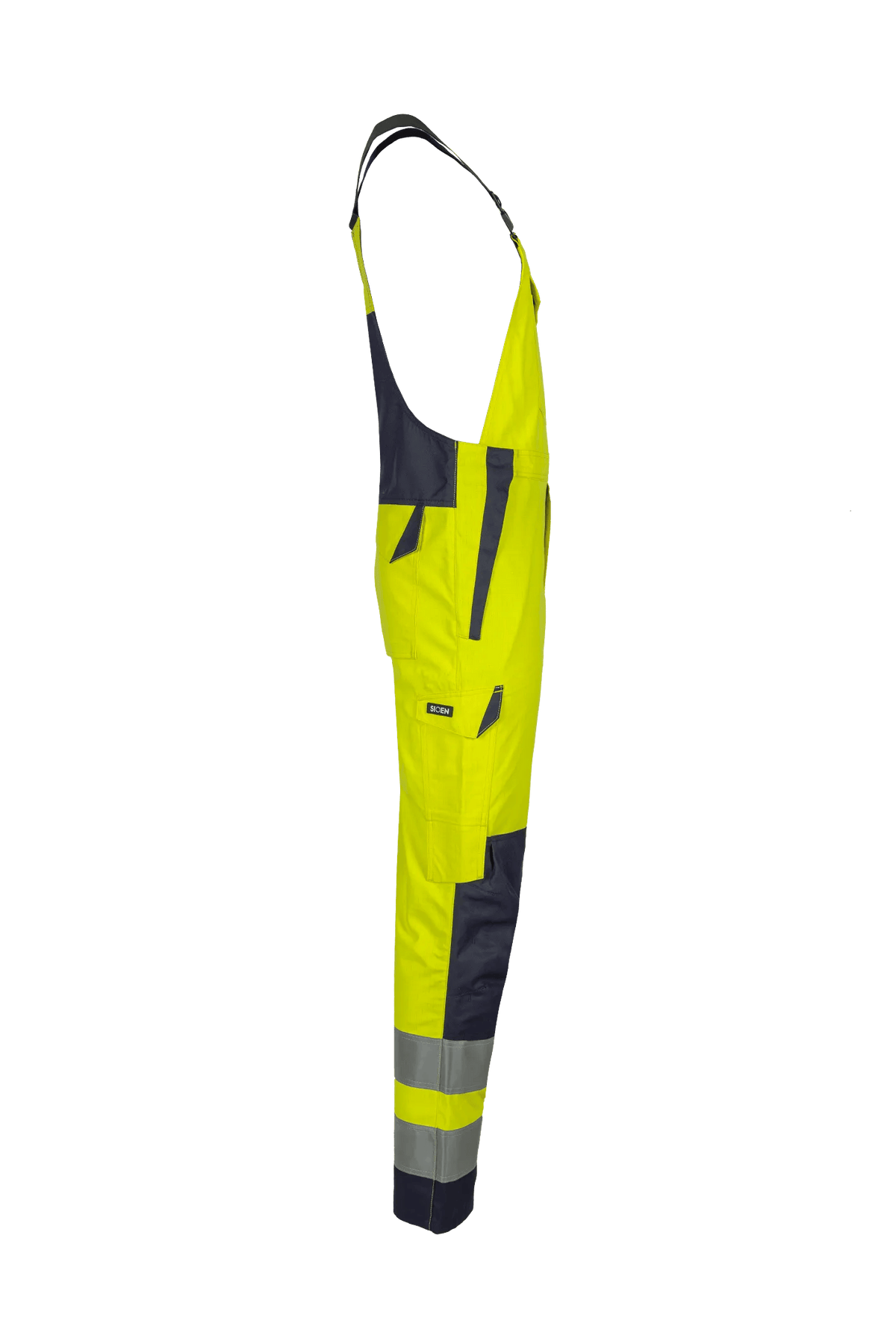 Sioen PRO B-Mizar in High-vis yellow/Navy blue, side view