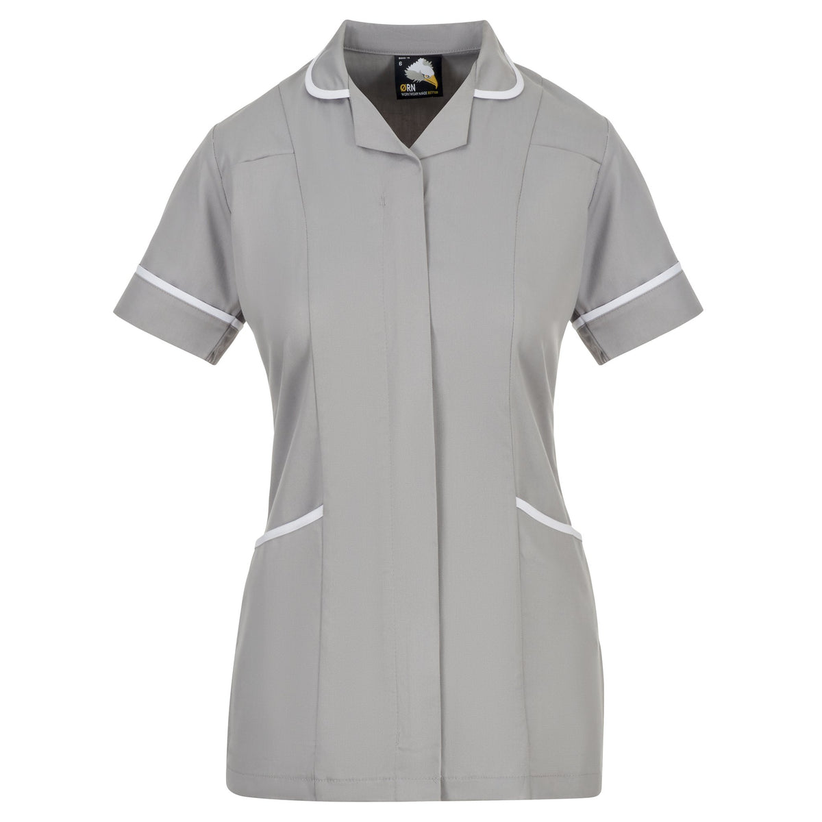 Orn Florence Classic Tunic - Grey - White - front