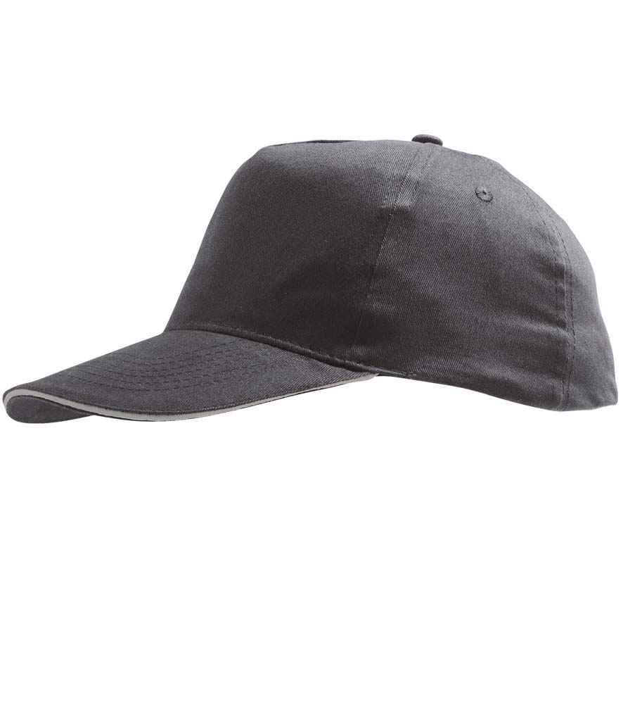 SOL'S Sunny Cap in Dark Grey/Light Grey, front view