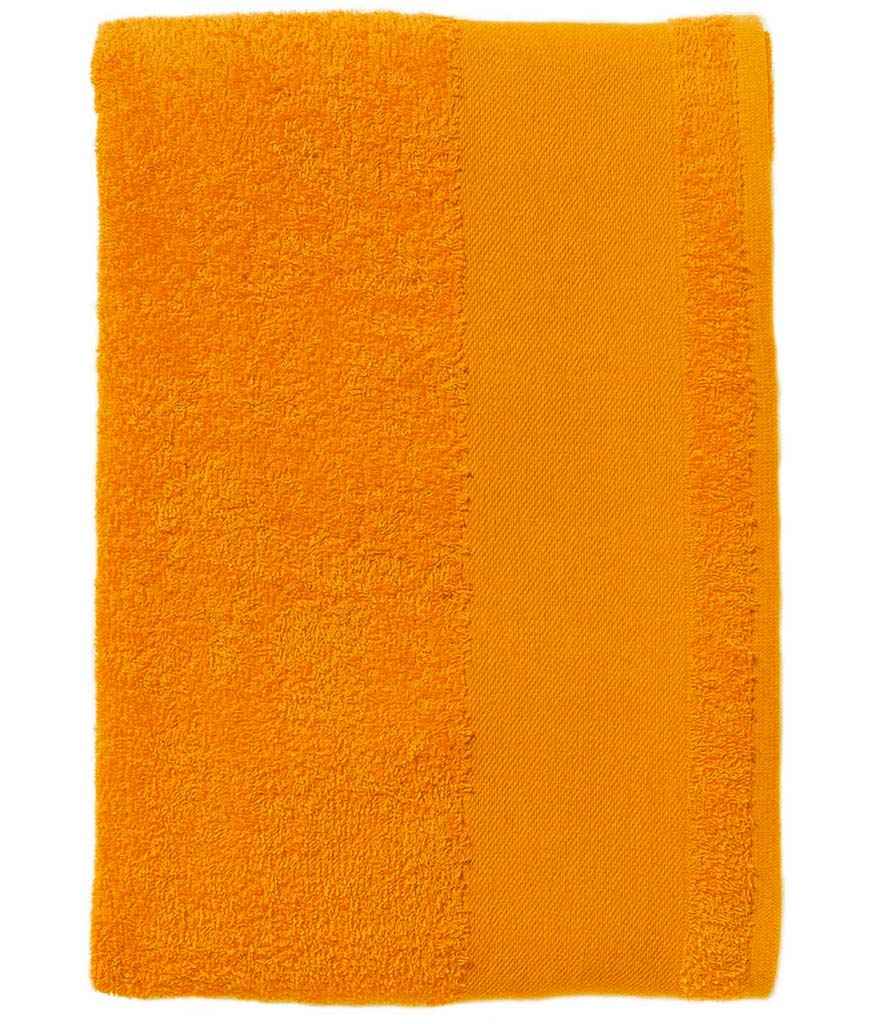 SOL'S Island 50 Hand Towel in Orange, front view