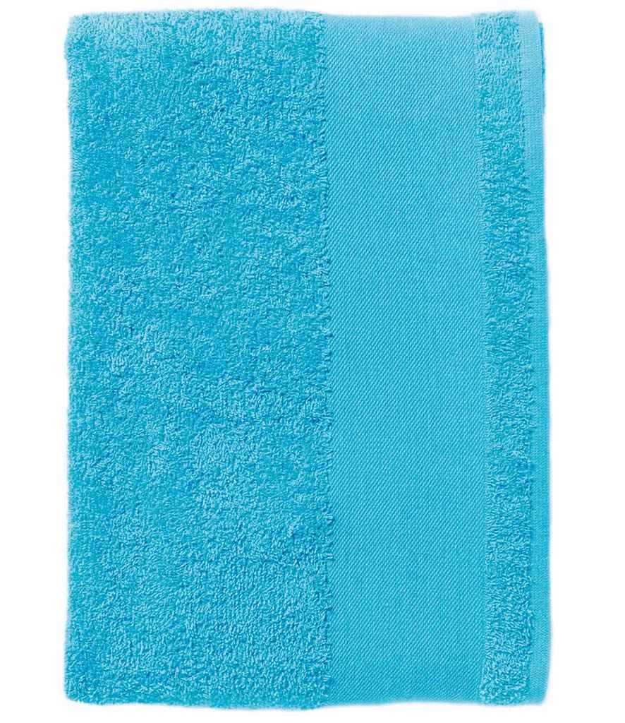 SOL'S Island 50 Hand Towel in Turquoise Blue, front view