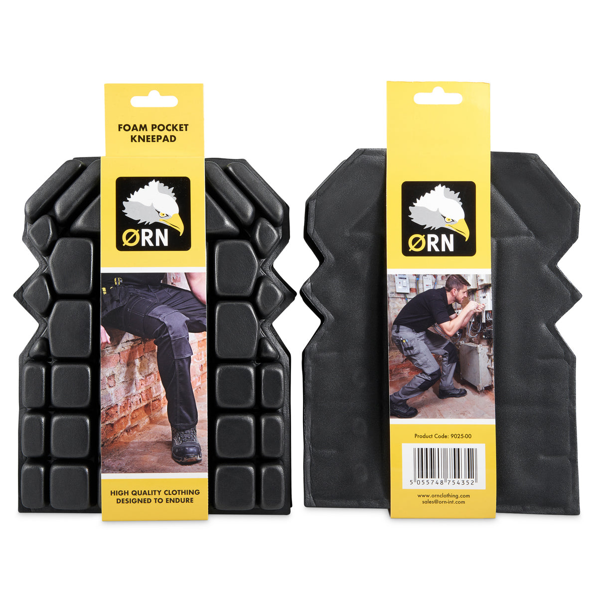 ØRN Foam Pocket Kneepad – Black – front