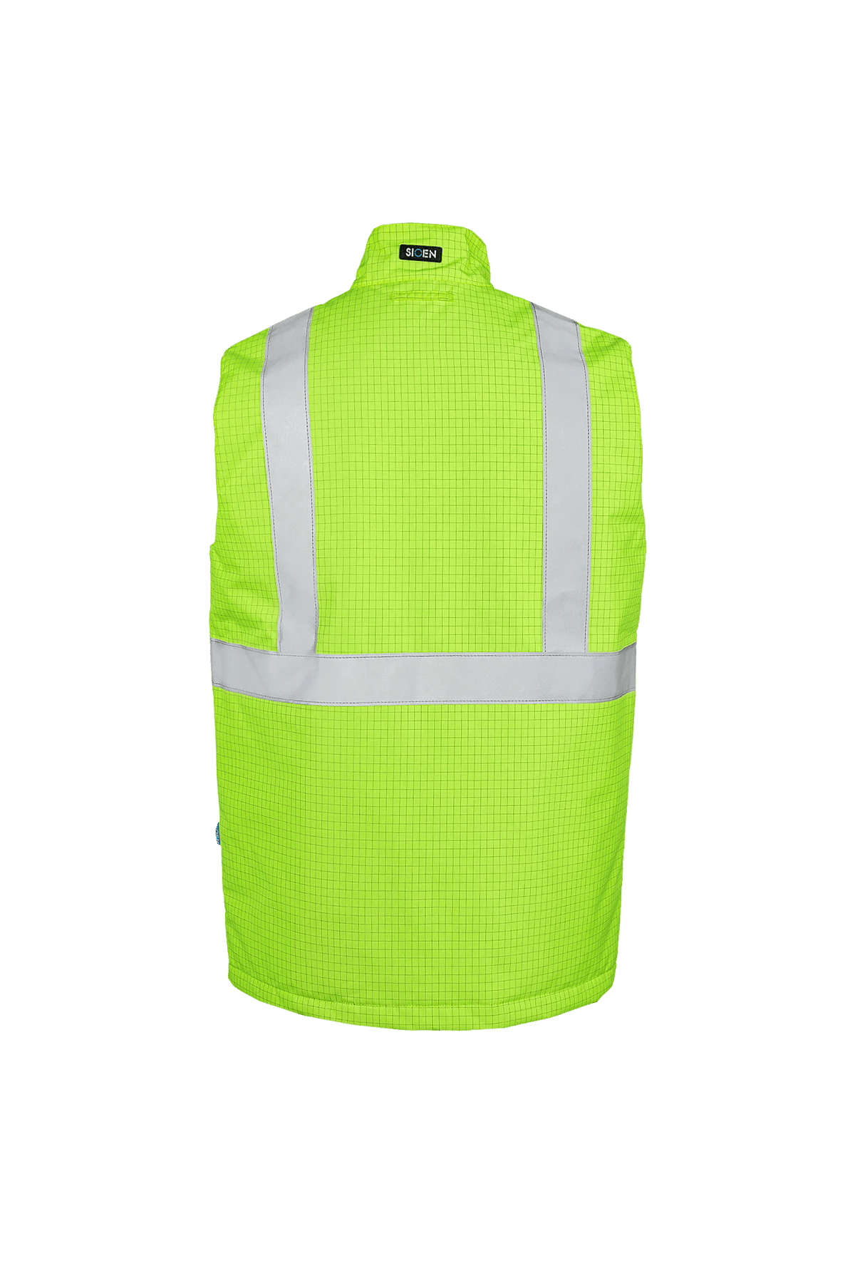 Sioen PRO Sidney in High-vis yellow, back view