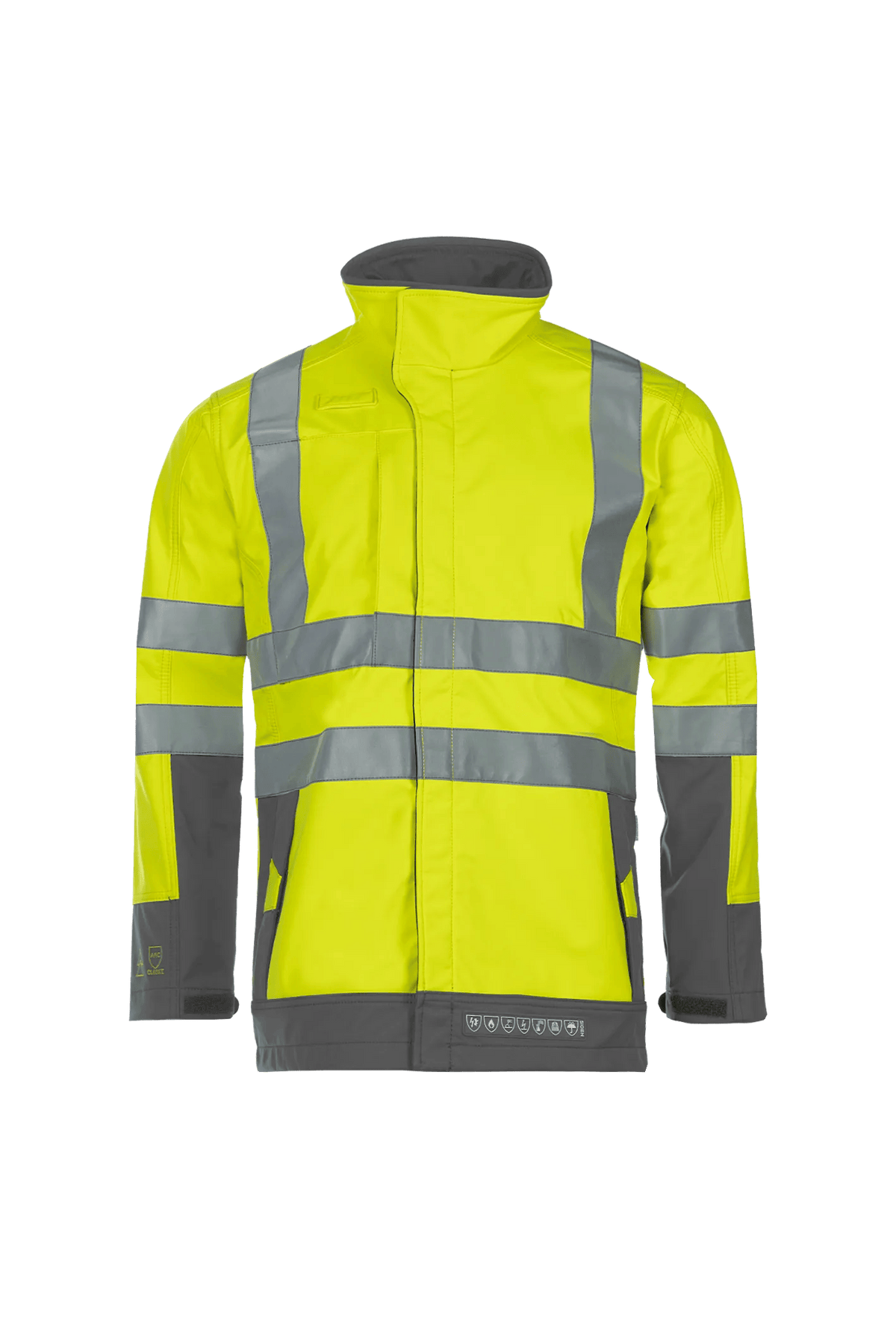 Sioen PRO Playford in High-vis yellow/Grey, front view