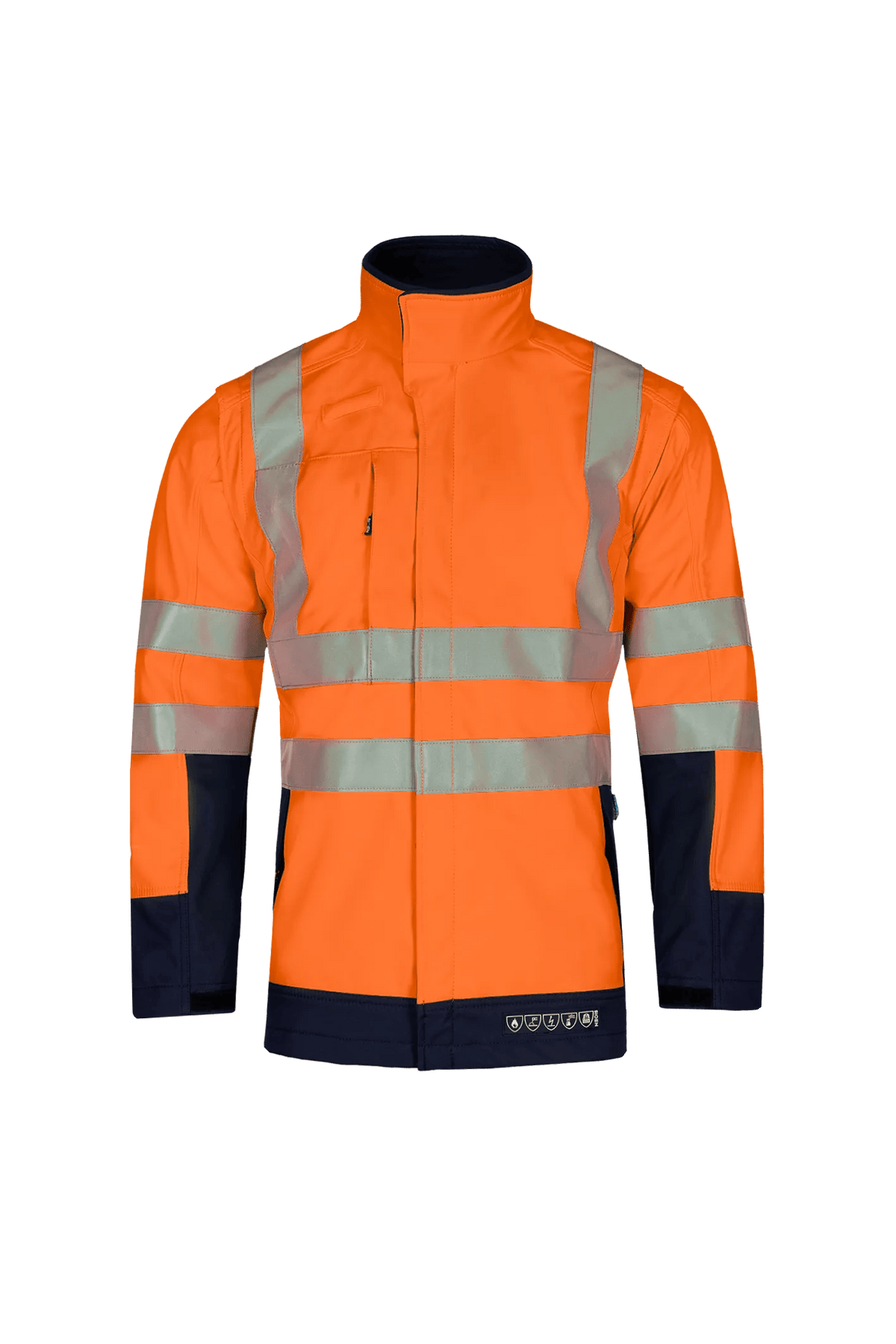 Sioen PRO Heatherton in High-vis orange/Navy blue, front view