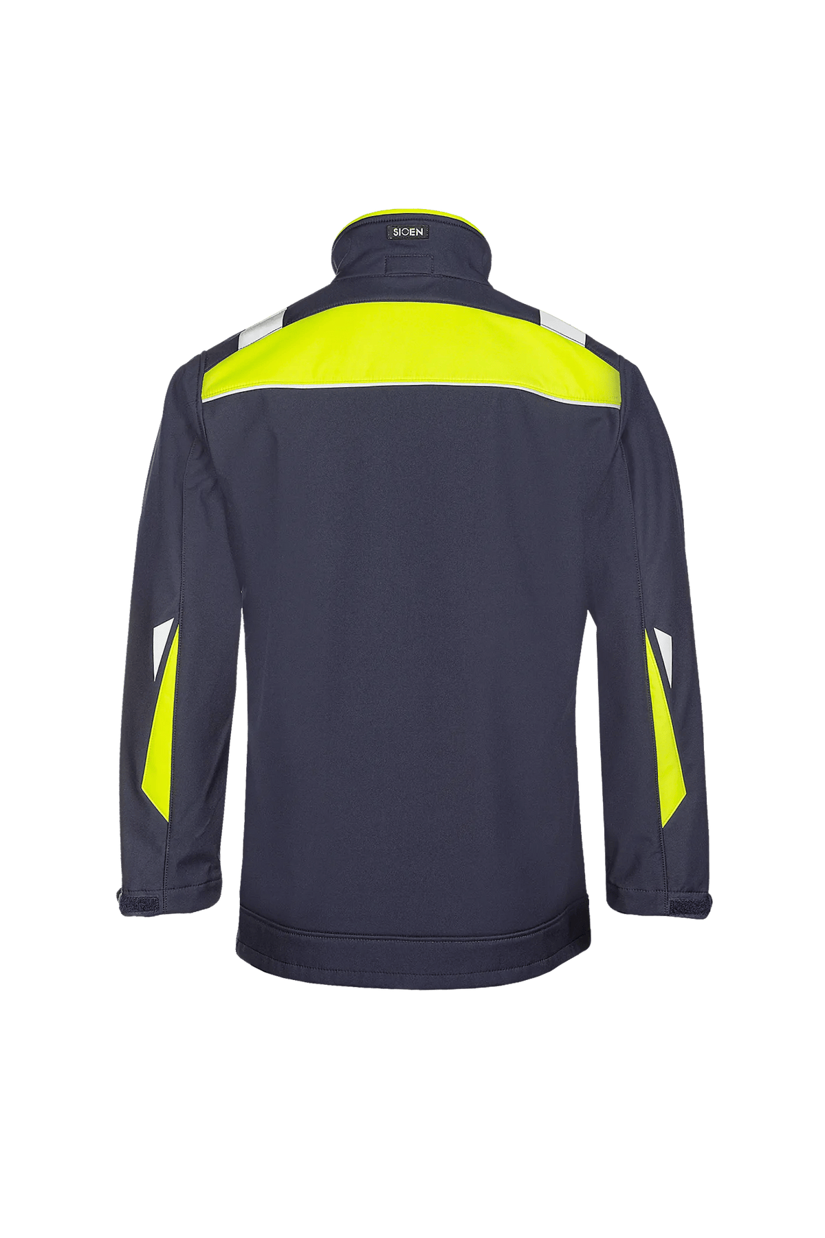 Sioen PRO Umiat in Navy blue/High-vis yellow, back view