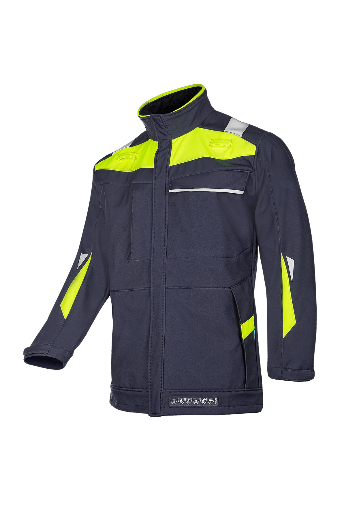 Sioen PRO Umiat in Navy blue/High-vis yellow, side view