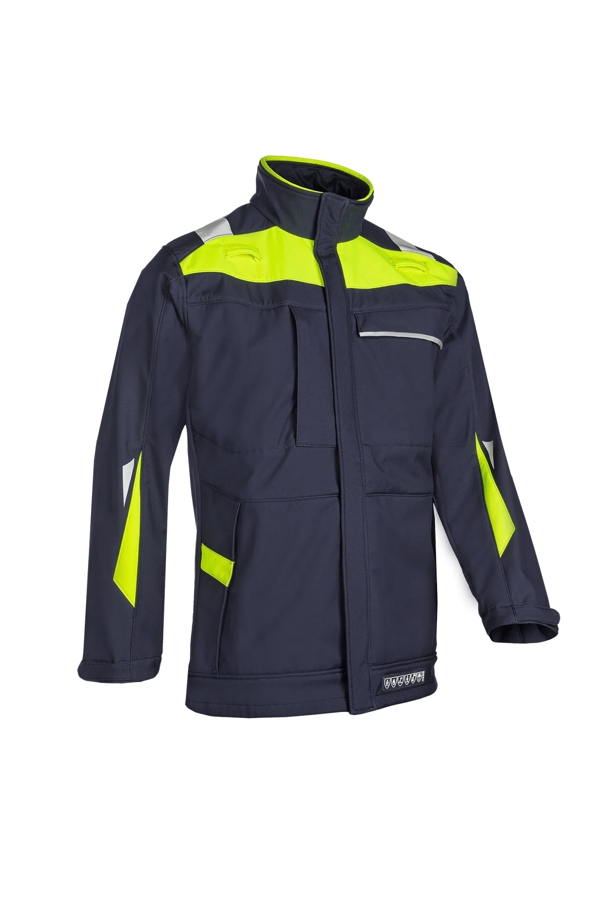 Sioen PRO Umiat in Navy blue/High-vis yellow, side view