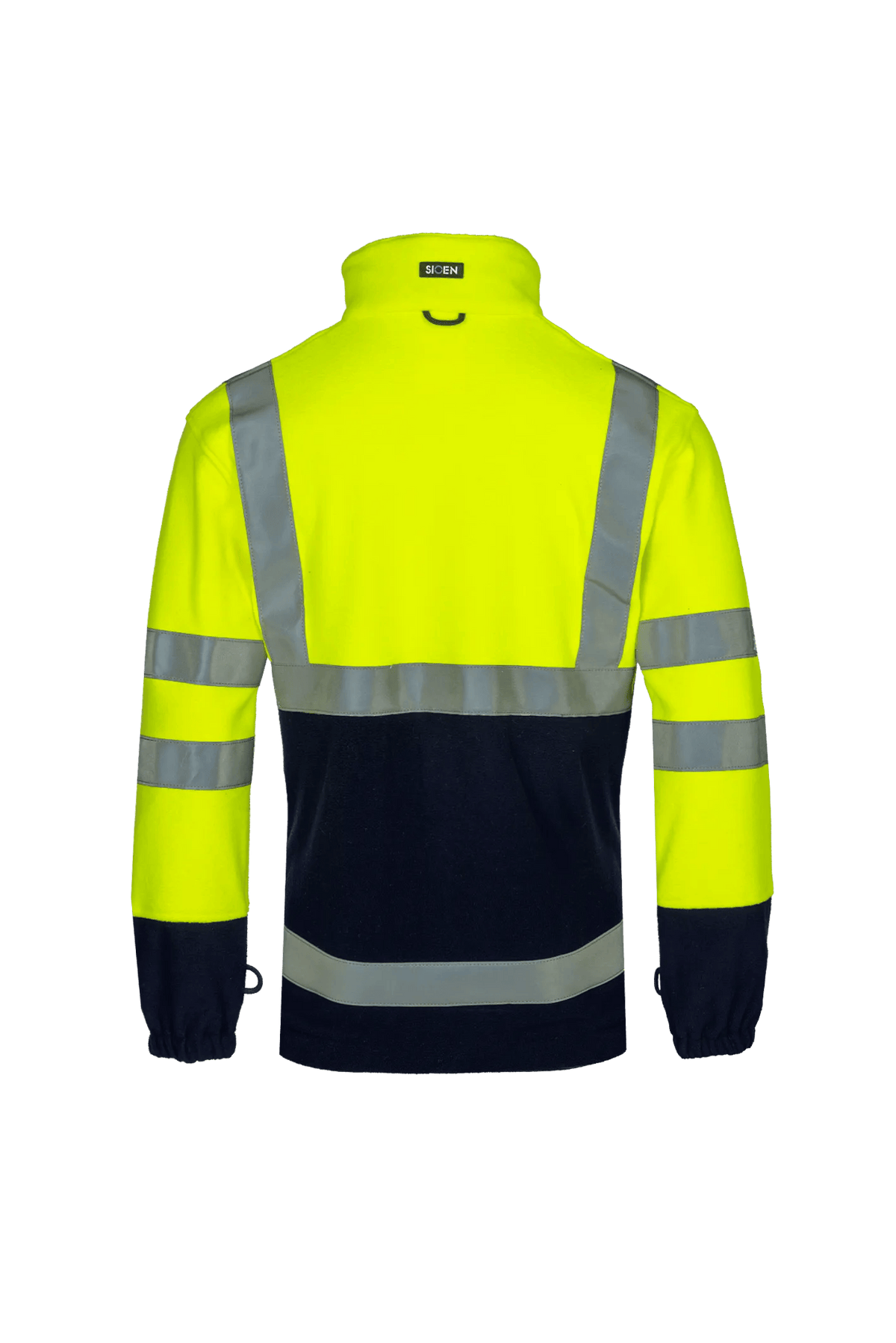 Sioen PRO Arlier in High-vis yellow/Navy blue, back view