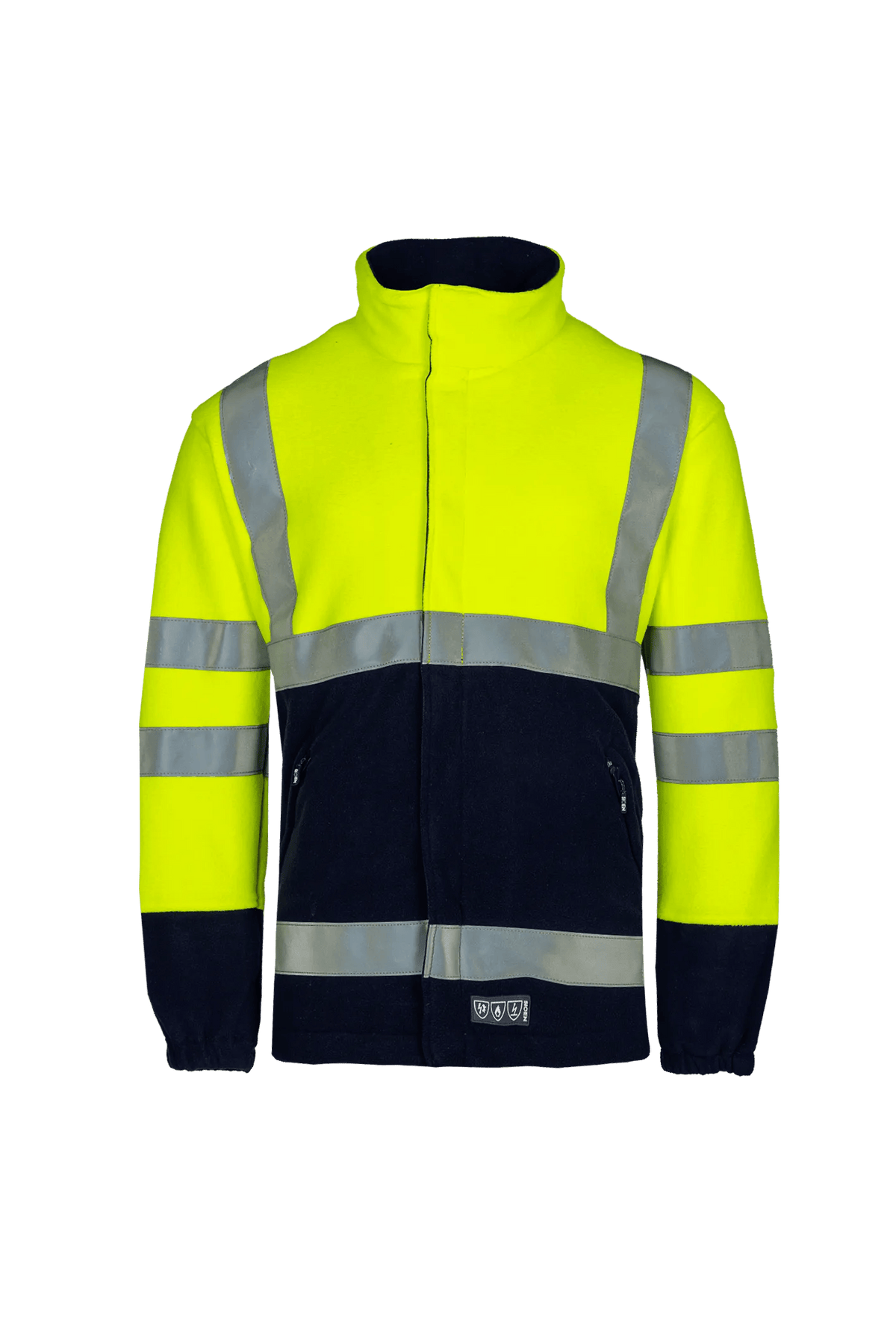 Sioen PRO Arlier in High-vis yellow/Navy blue, front view