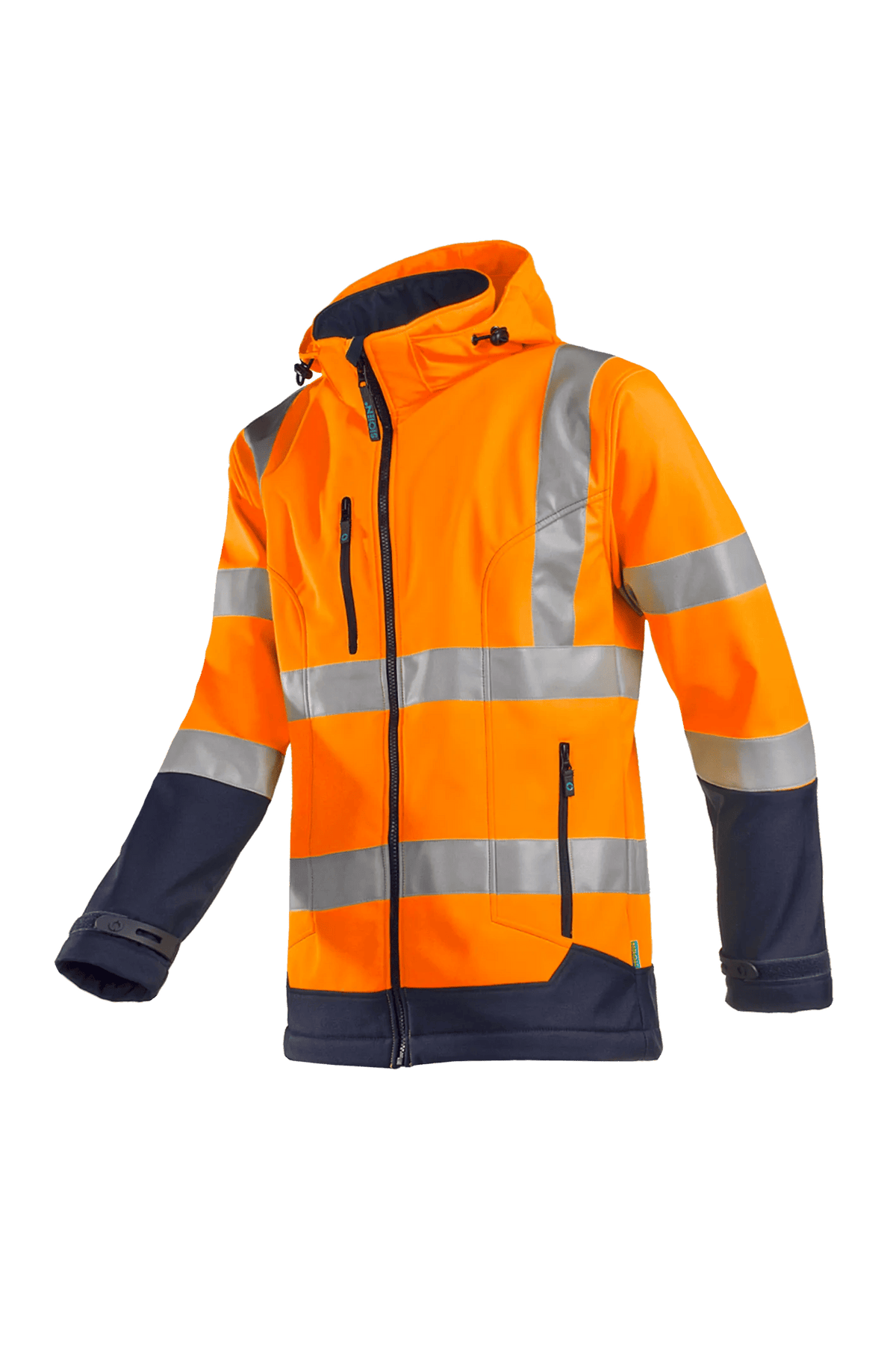 Sioen Fuller in High-vis orange/Navy blue, side view