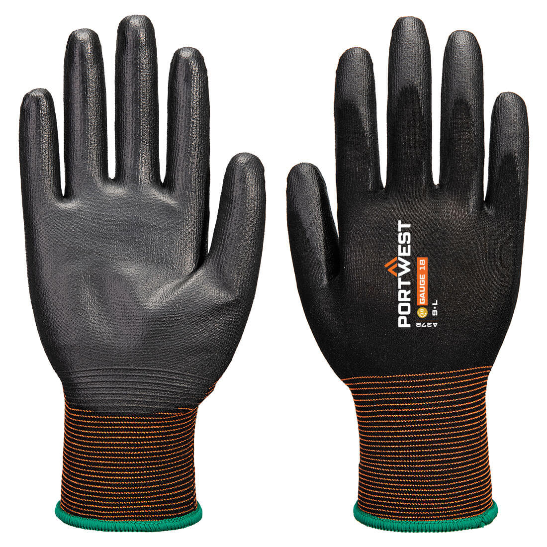 Portwest GP Grip 18 PU Glove in Black, main product image
