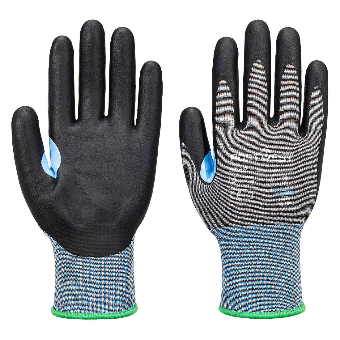 Portwest CS Cut D15 Nitrile Glove in Grey/Black, main product image
