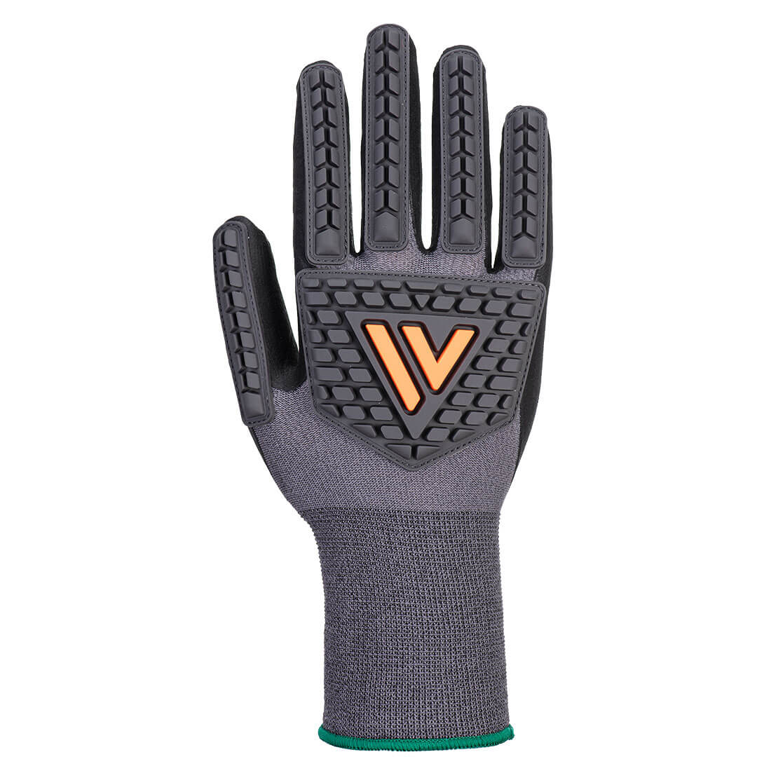 Portwest A715 Impact 15 Nitrile Micro Foam Glove in Black, back view