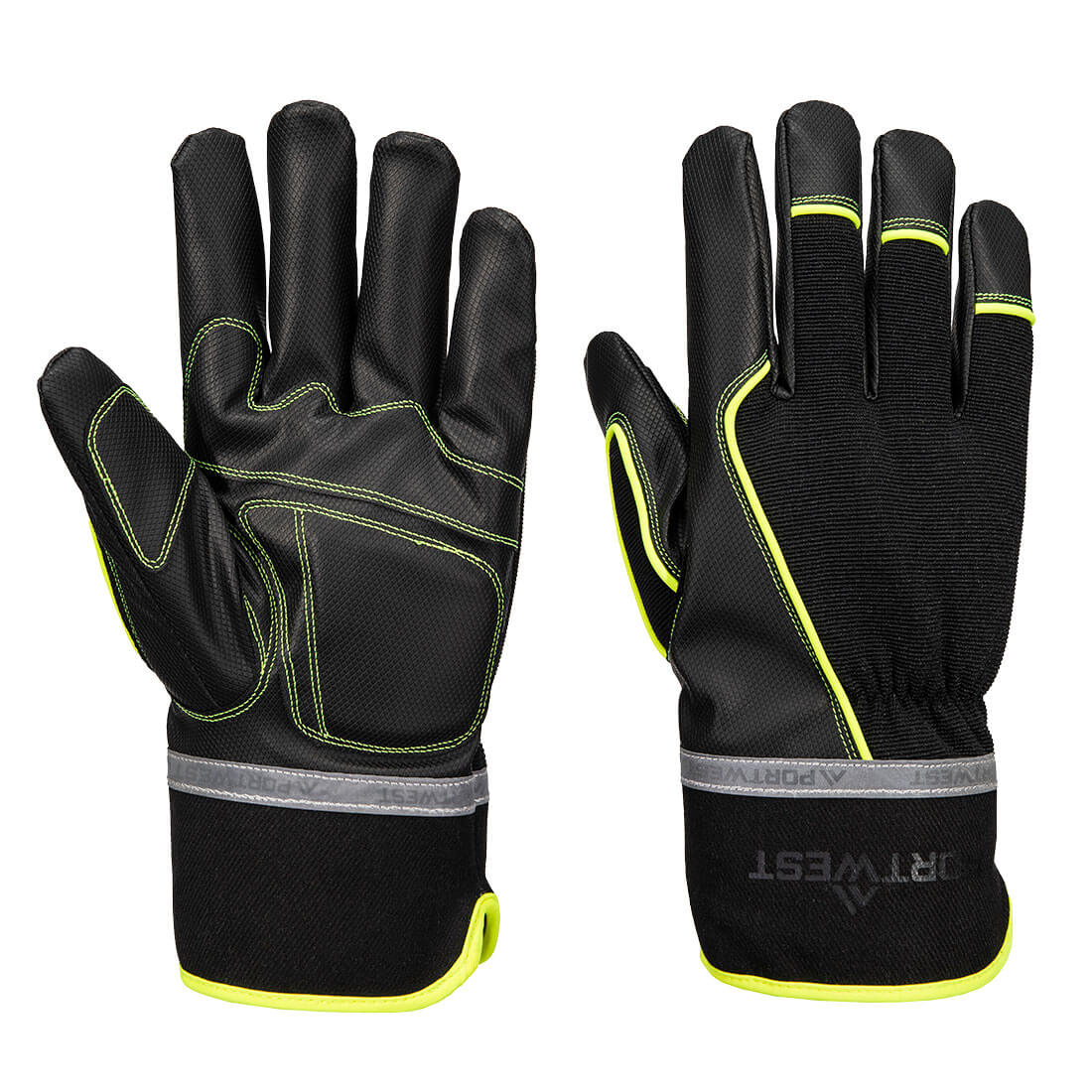 Portwest Cold 450 PU Waterproof Mechanical Glove in Black, main product image