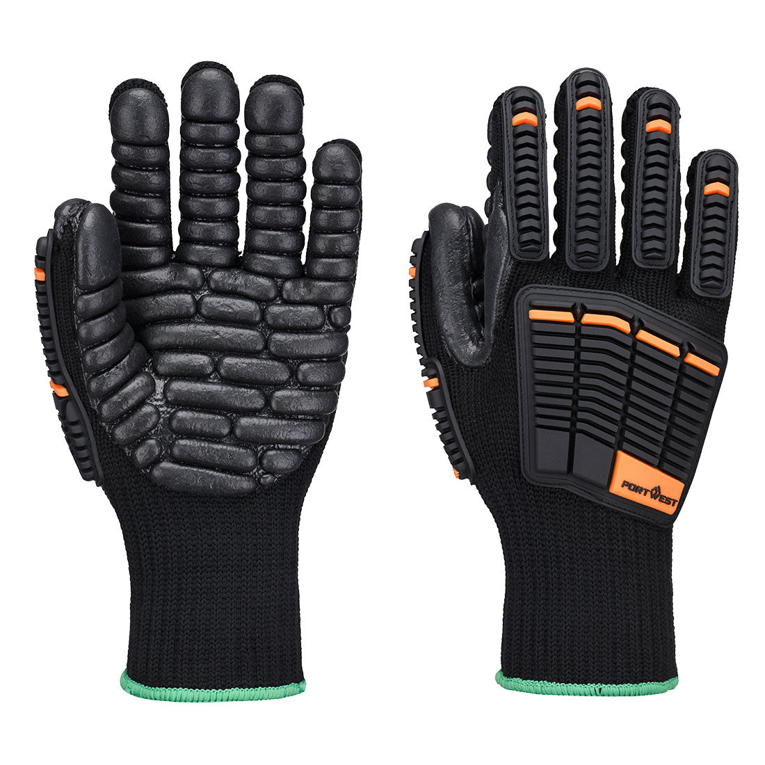 Portwest Anti-Vibration Impact 10 Glove in Black, main product image