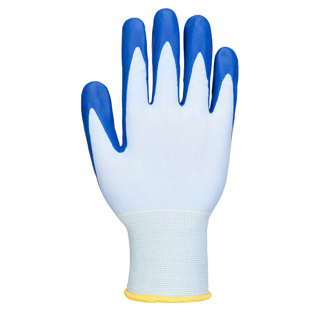 Portwest AP71 FD Grip 15 Nitrile Glove in Blue, back view