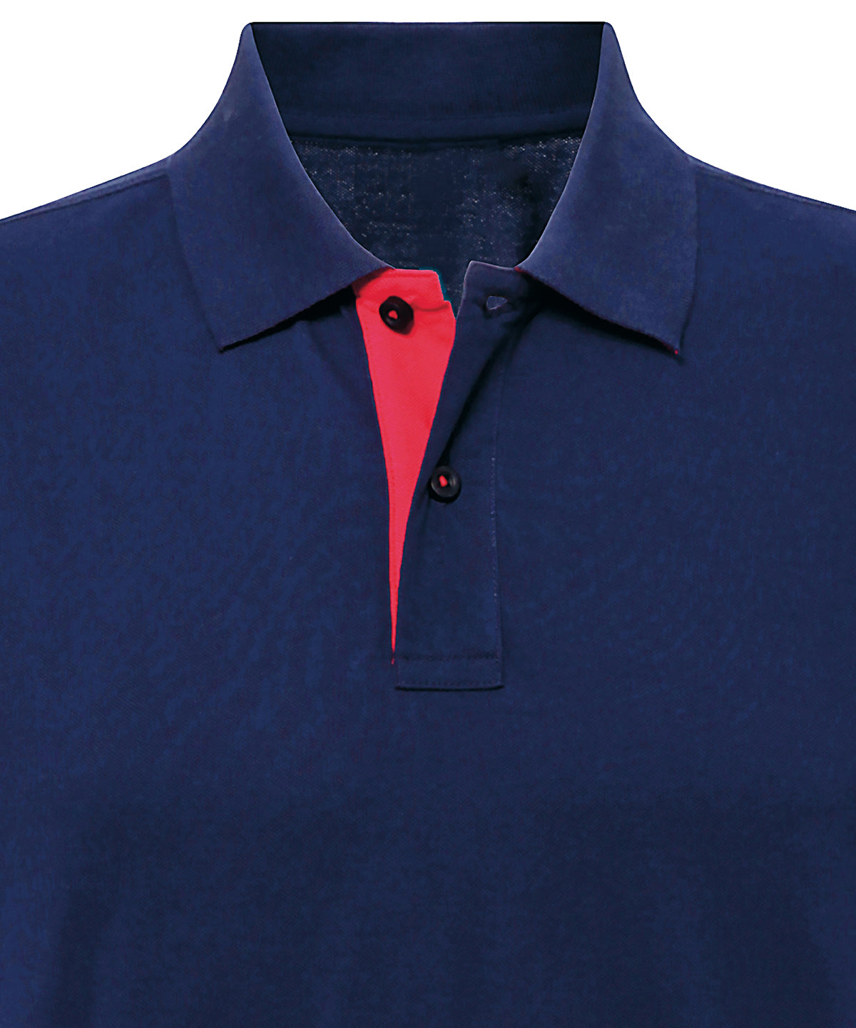 Asquith & Fox Men's classic fit contrast polo in Navy/Red, front view