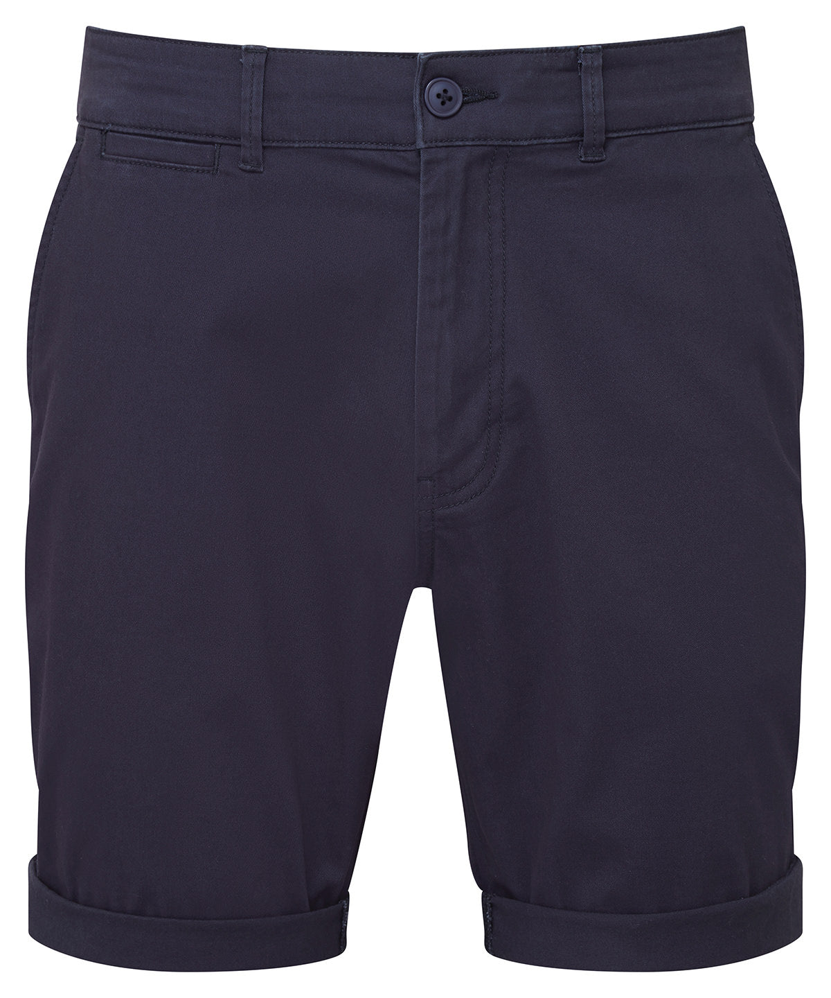 Asquith & Fox Men’s ultimate chino shorts in Navy, front view