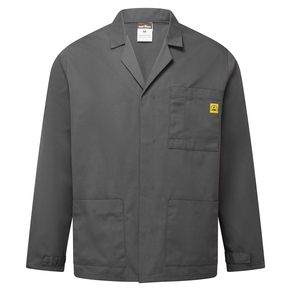Portwest Anti-Static ESD Lab Jacket in Zoom Grey, image 5
