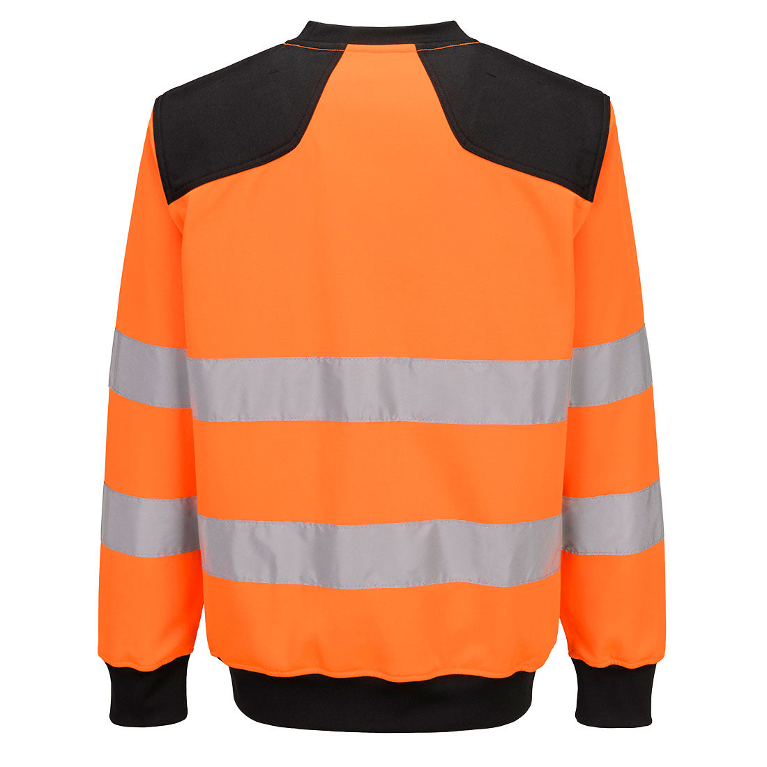 Portwest Hi-Vis Scaffolders Sweatshirt in Orange, back view