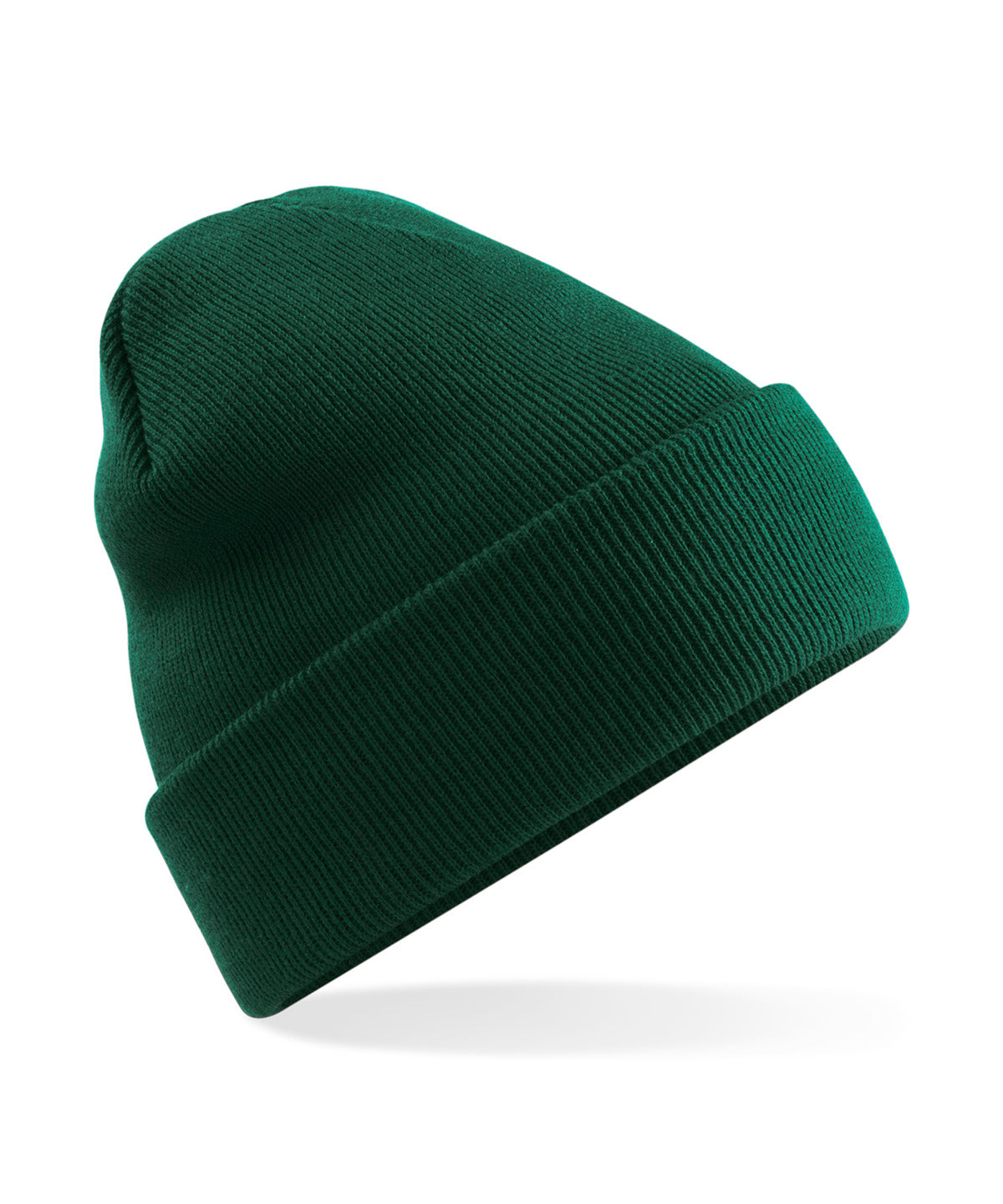 Beechfield Polylana original cuffed beanie in Bottle Green, front view