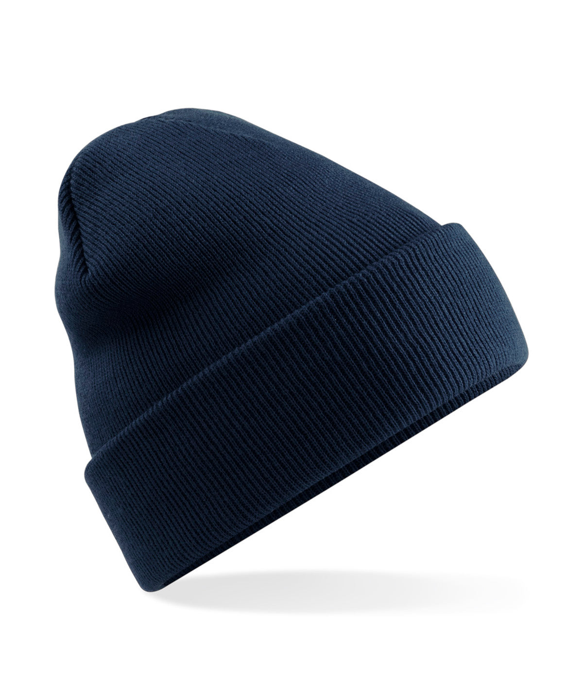 Beechfield Polylana original cuffed beanie in French Navy, front view