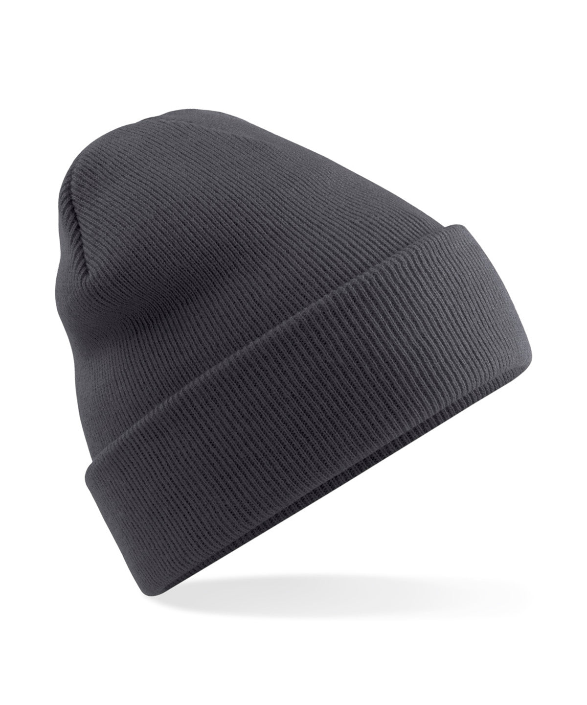 Beechfield Polylana original cuffed beanie in Graphite Grey, front view