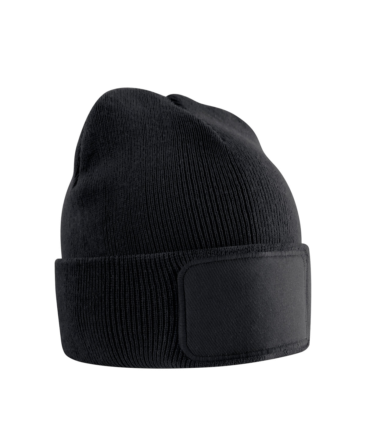 Beechfield Kids original patch beanie in Black, front view