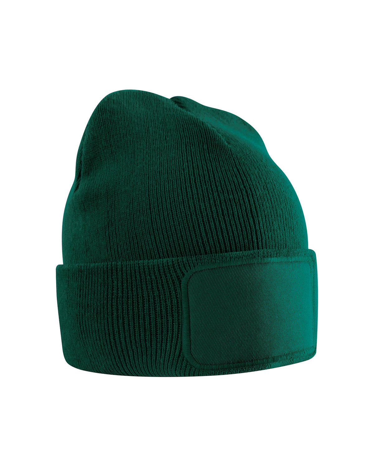 Beechfield Kids original patch beanie in Bottle Green, front view