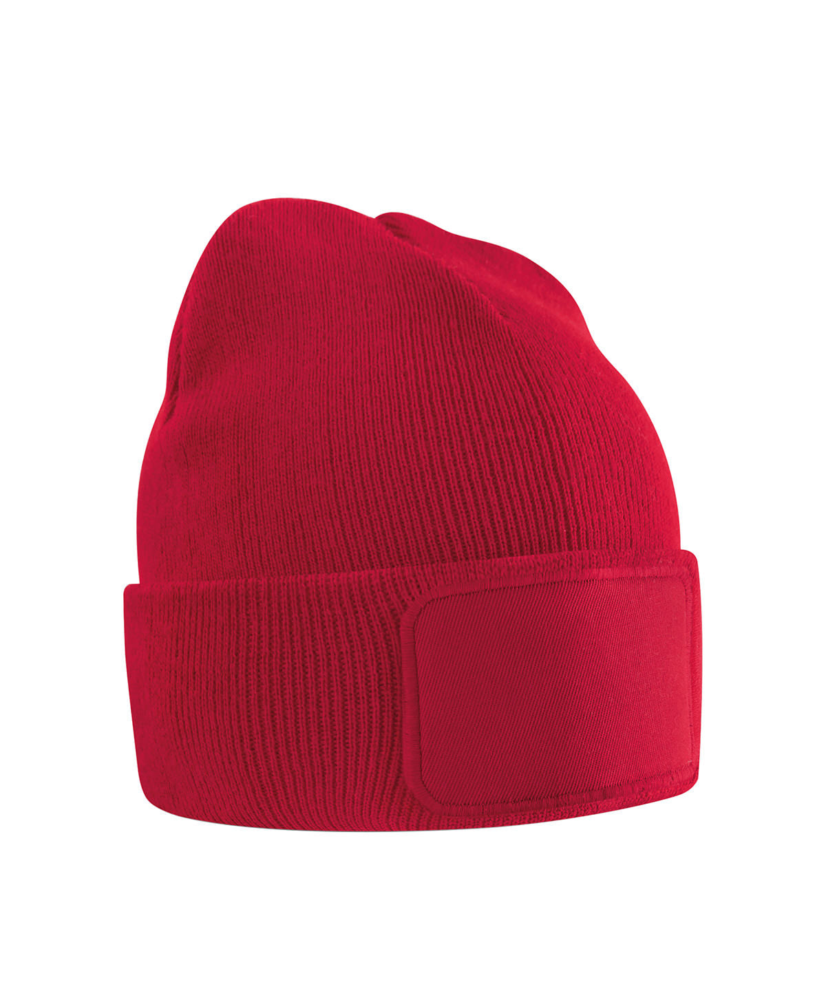 Beechfield Kids original patch beanie in Classic Red, front view