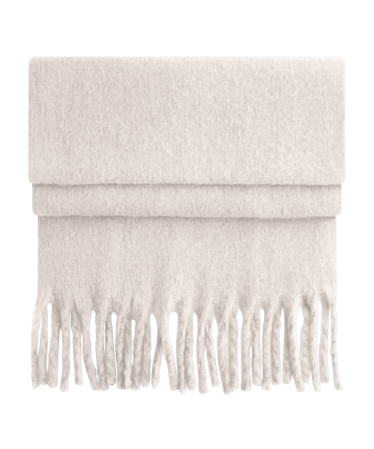 Beechfield Fluffy scarf in Natural Stone, front view