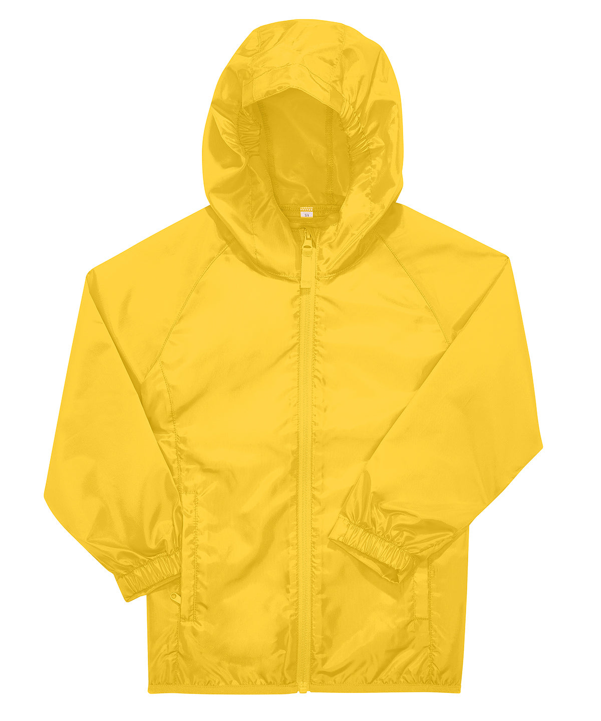 B&C Collection B&C #Reset windbreaker /kids in Pop Yellow, front view