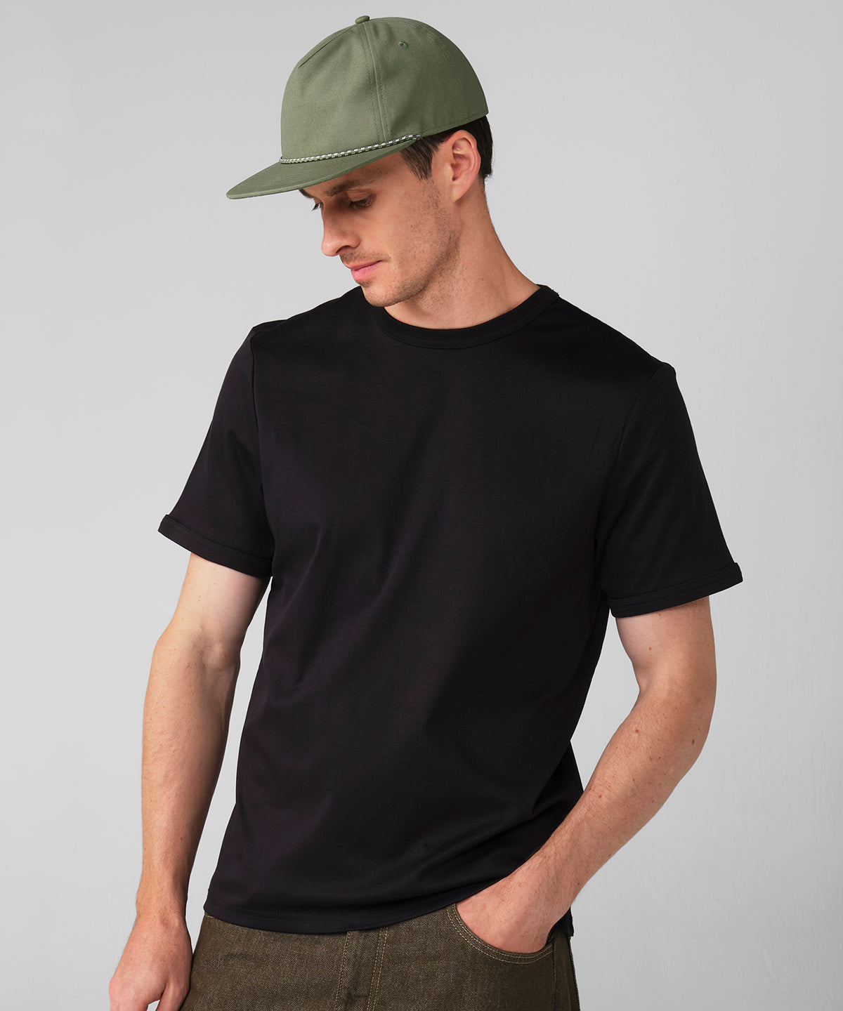 Beechfield EarthAware organic cotton 5-panel rope cap, lifestyle photo