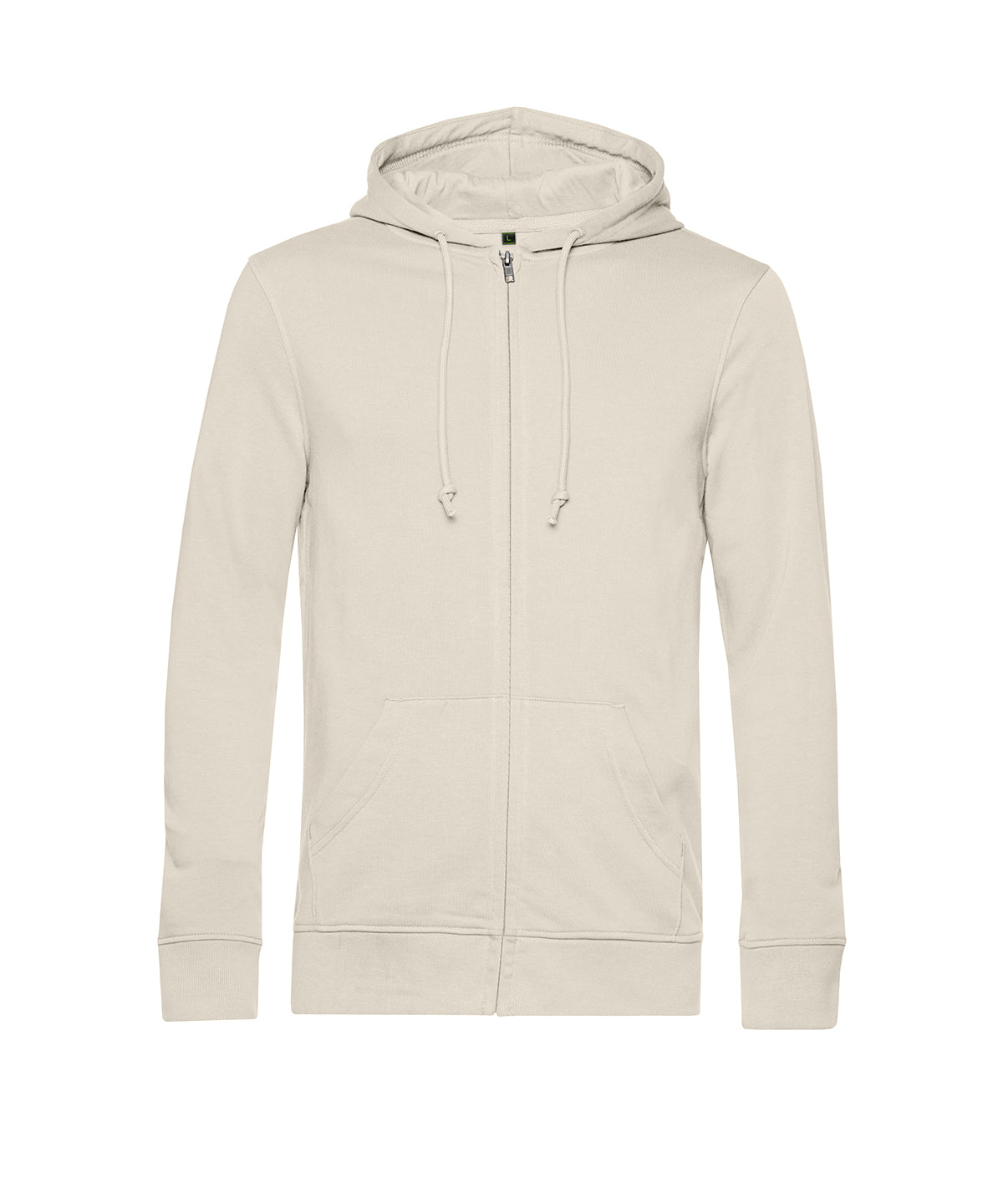 B&C Collection B&C Inspire Zipped Hood in Off White, front view