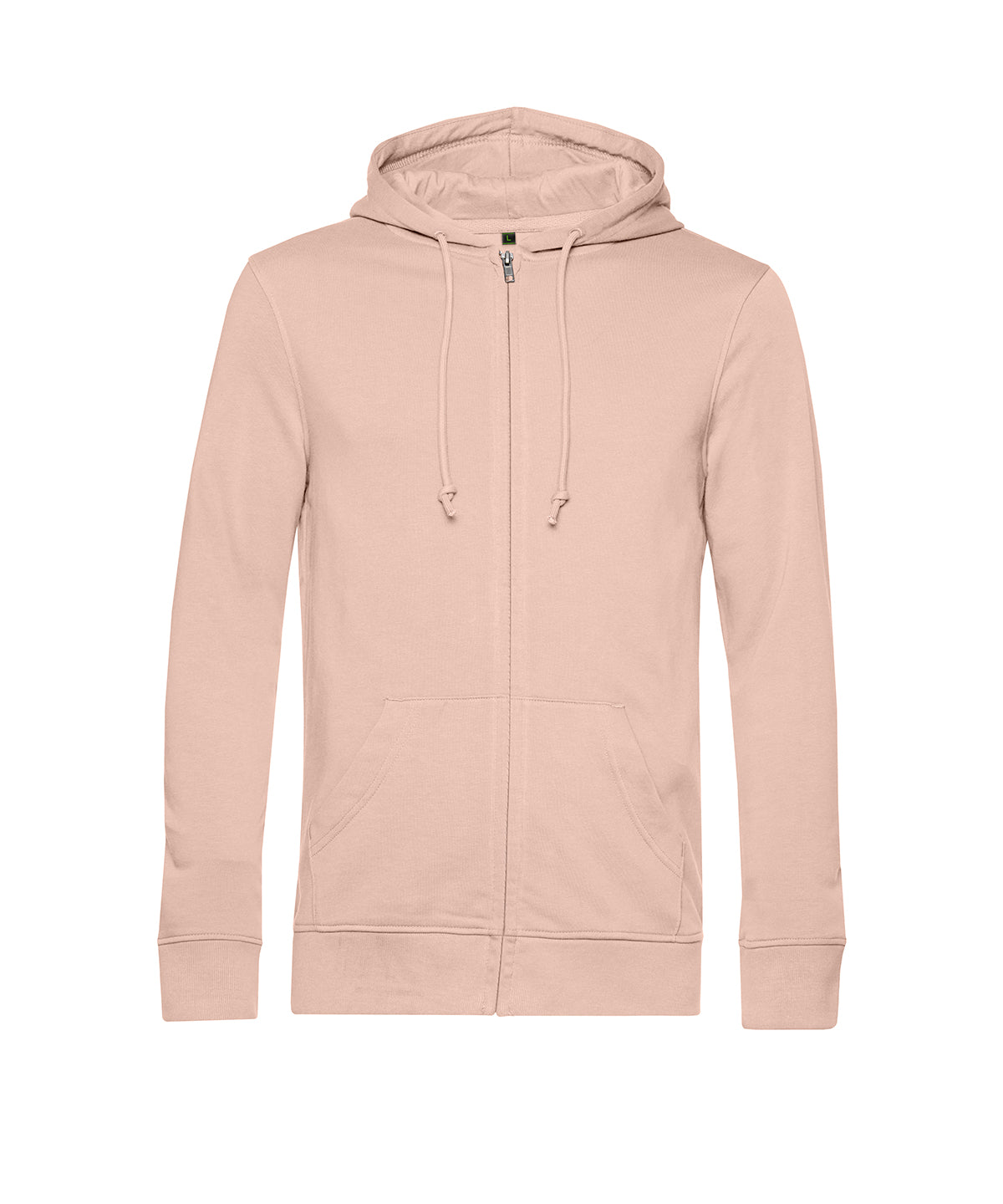 B&C Collection B&C Inspire Zipped Hood in Soft Rose, front view